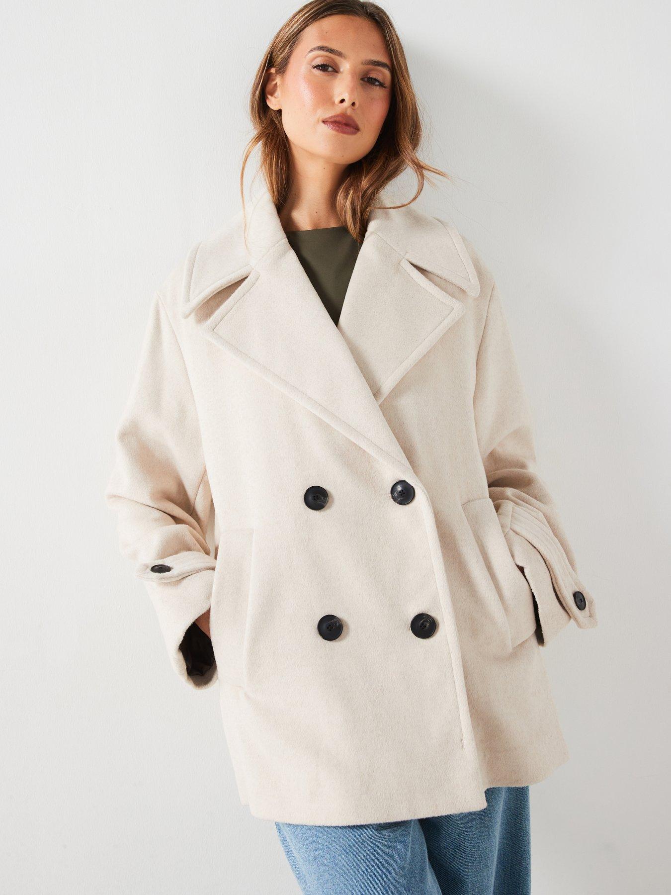 mango-double-breasted-short-coat-beige