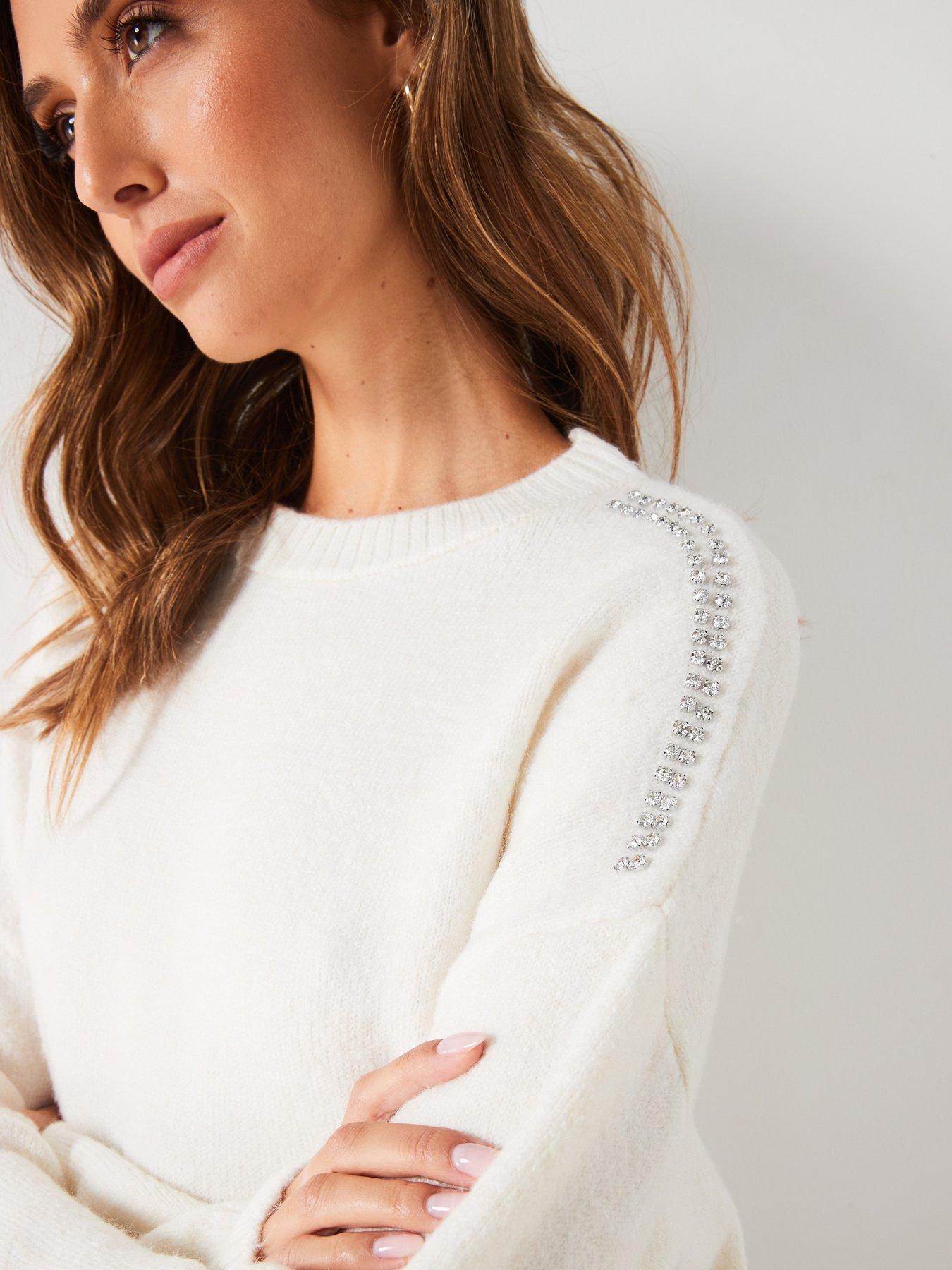 mango-embellished-shoulder-jumper-creamoutfit