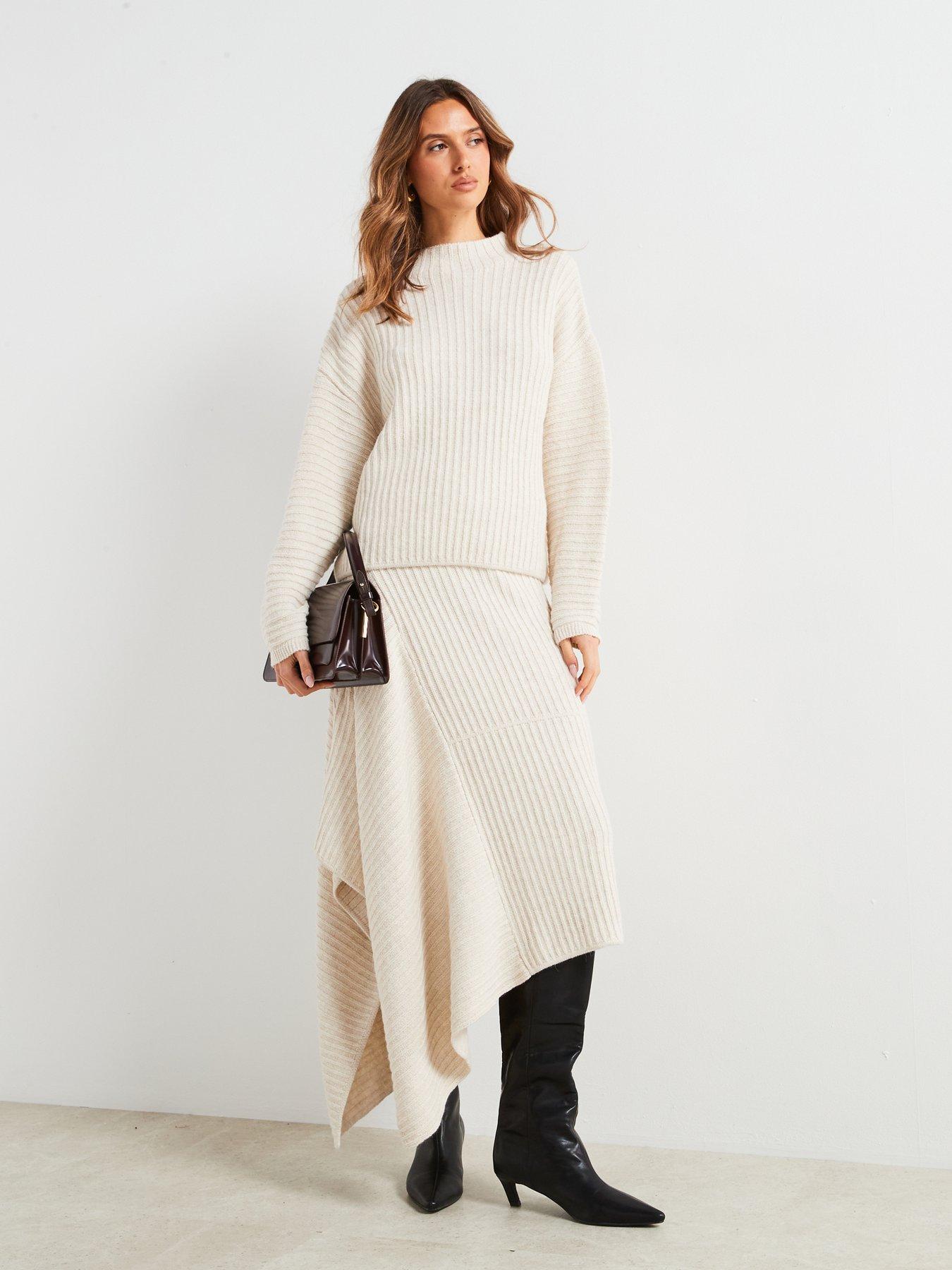 mango-asymmetrical-knitted-skirt-co-ord-creamback