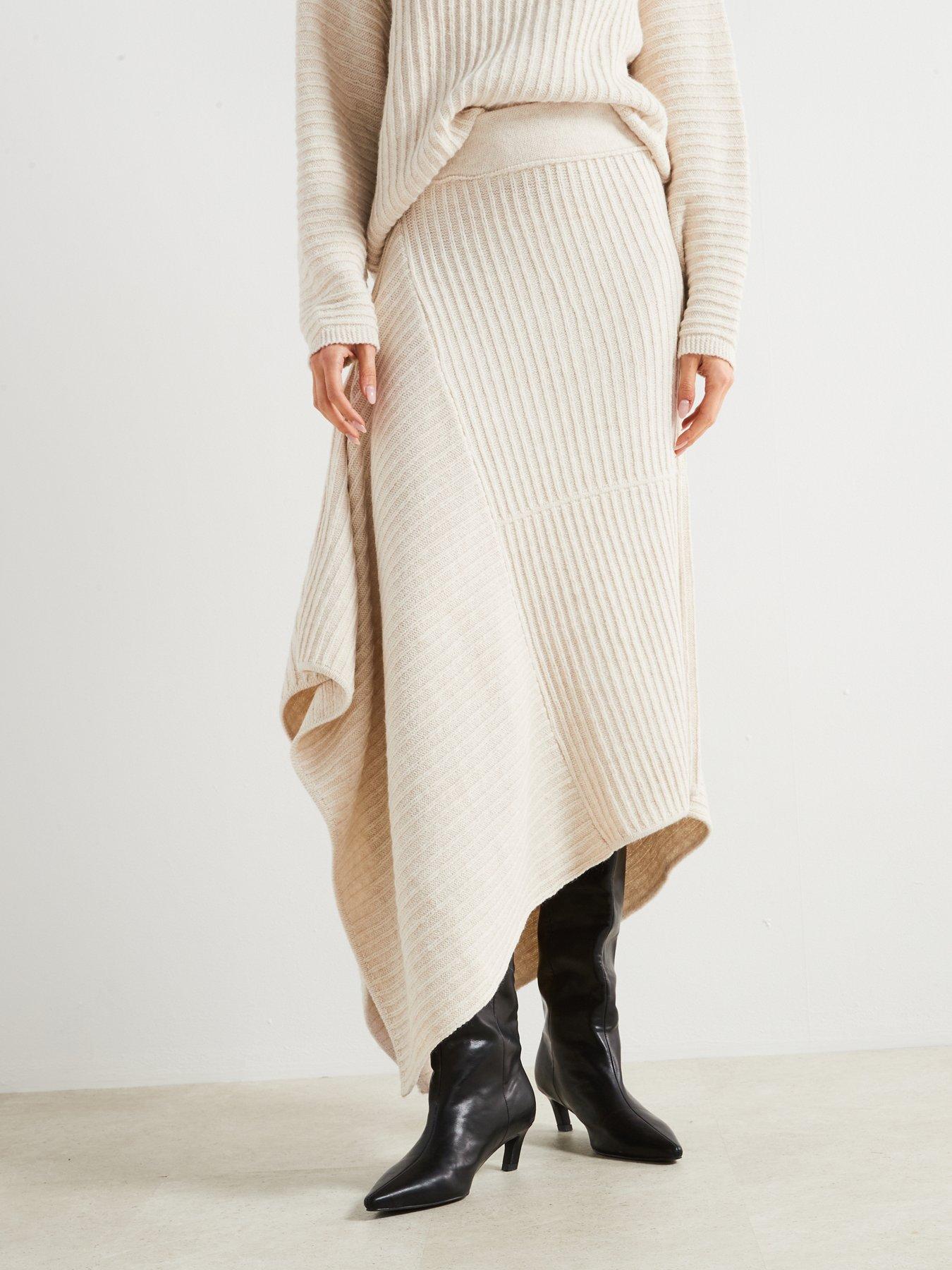 mango-asymmetrical-knitted-skirt-co-ord-creamdetail