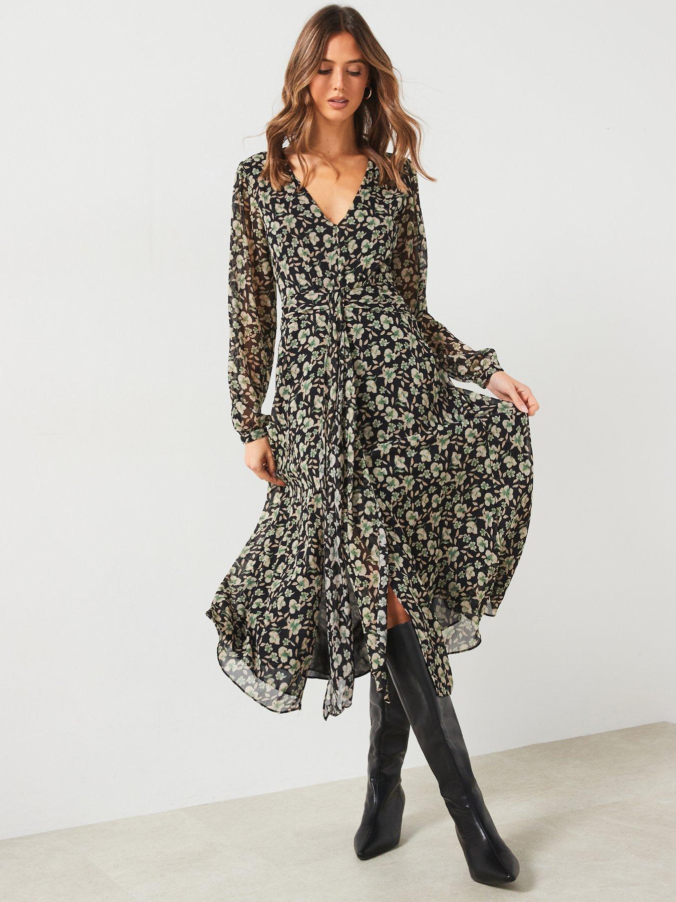 Chiffon midi dress on sale