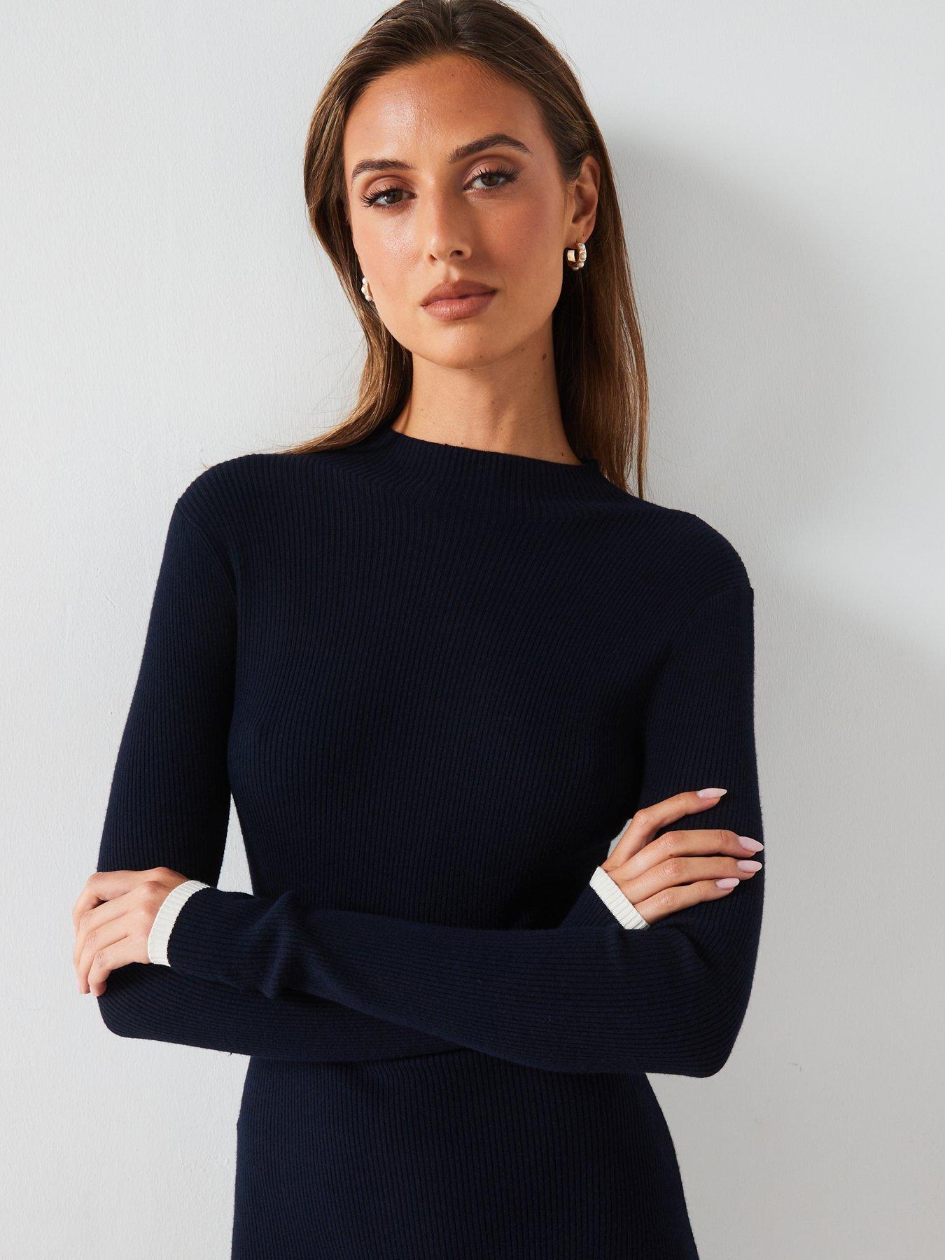 mango-knitted-midaxi-with-contrasting-trims-navydetail