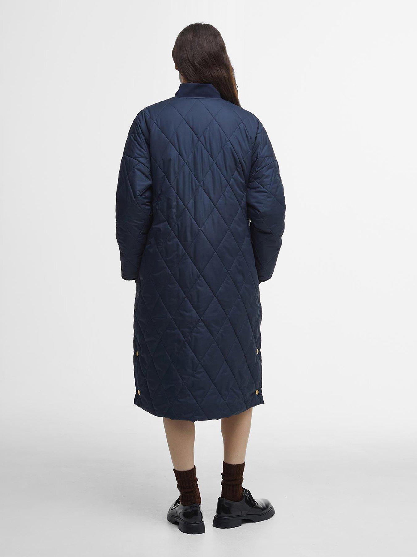 Image 2 of 6 of Barbour Rhea Quilted Coat - Navy