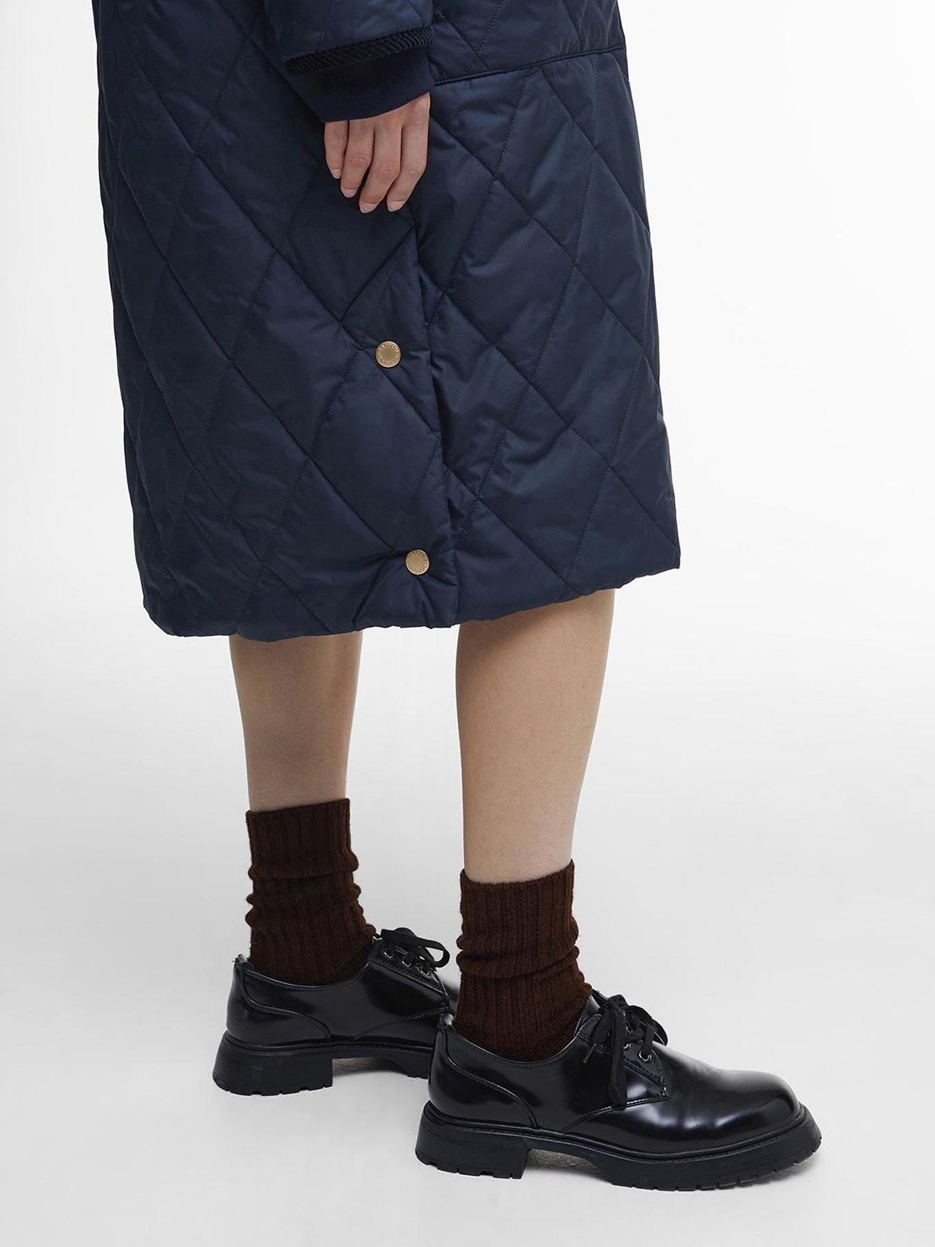 Image 5 of 6 of Barbour Rhea Quilted Coat - Navy