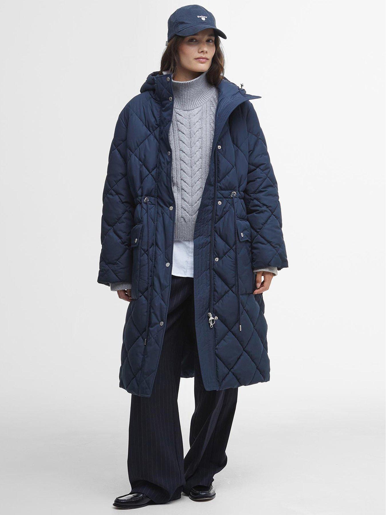 Image of Barbour Romilly Quilted Coat - Navy