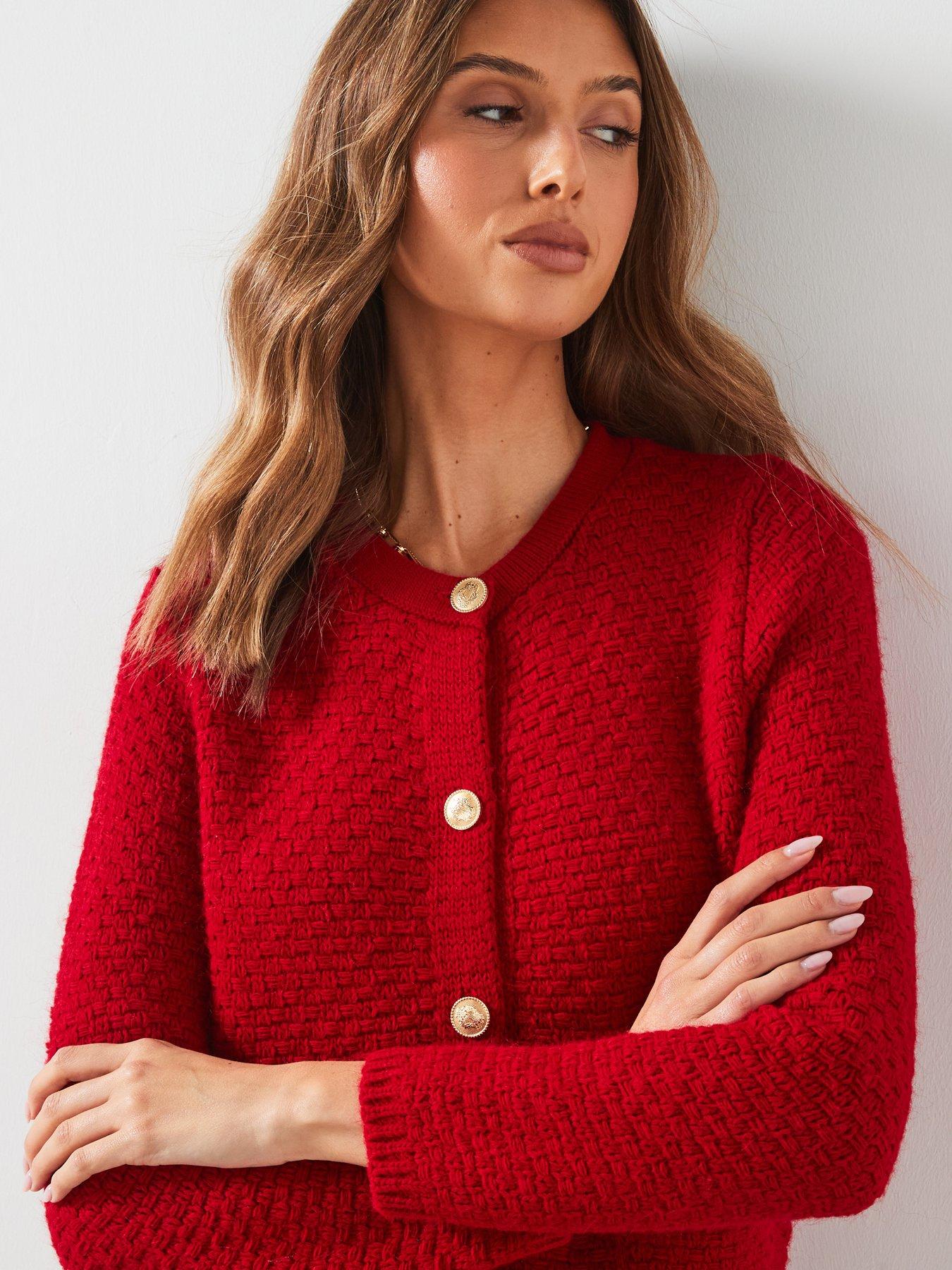 mango-knitted-button-jacket-redoutfit