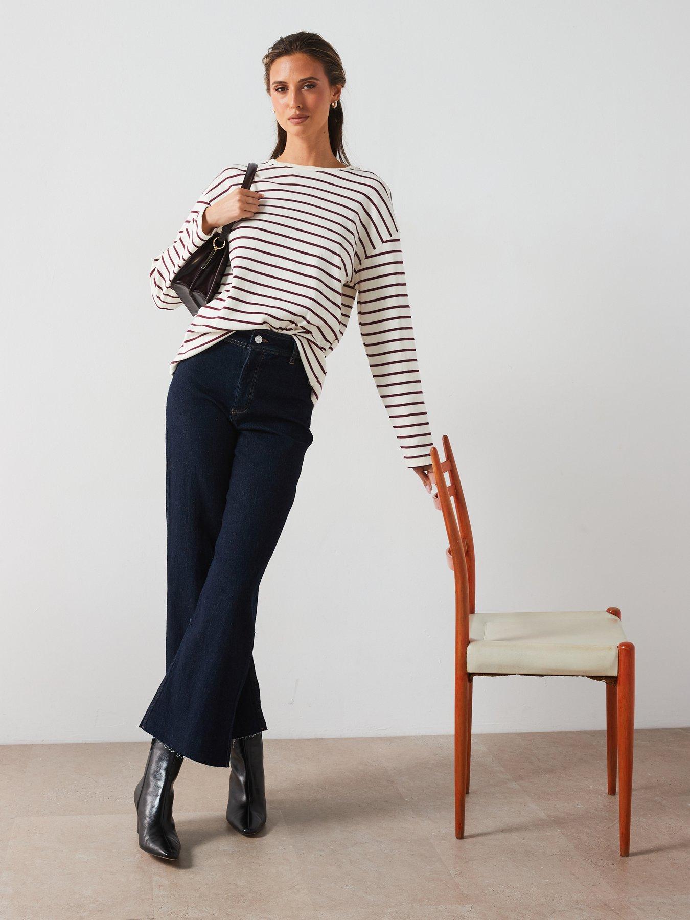 mango-striped-knitted-sweatshirt-creamoutfit