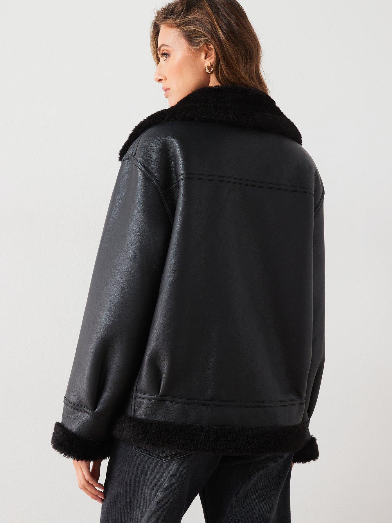 mango-aviator-jacket-blackstillFront
