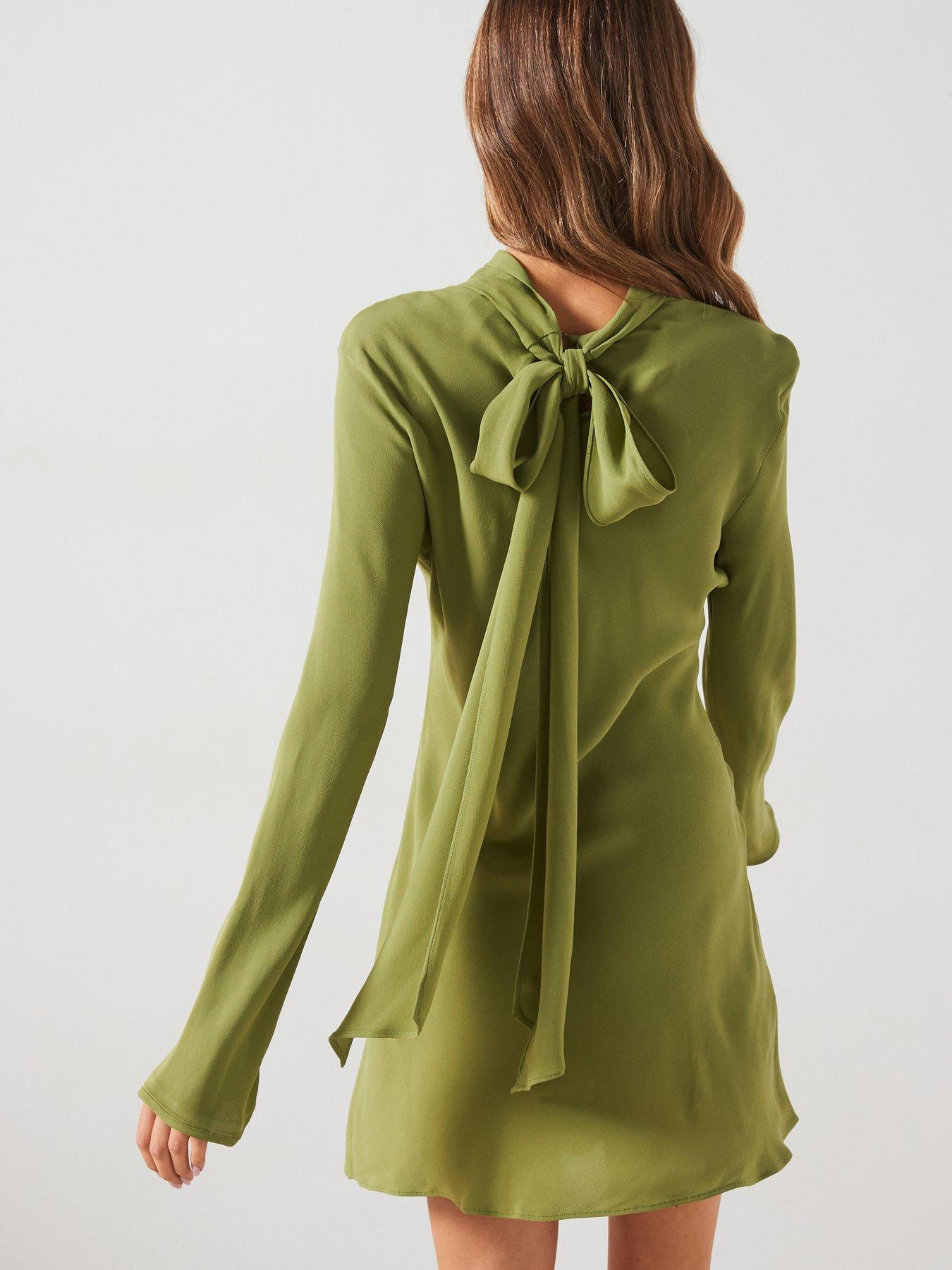 mango-premium-chiffon-dress-greenoutfit