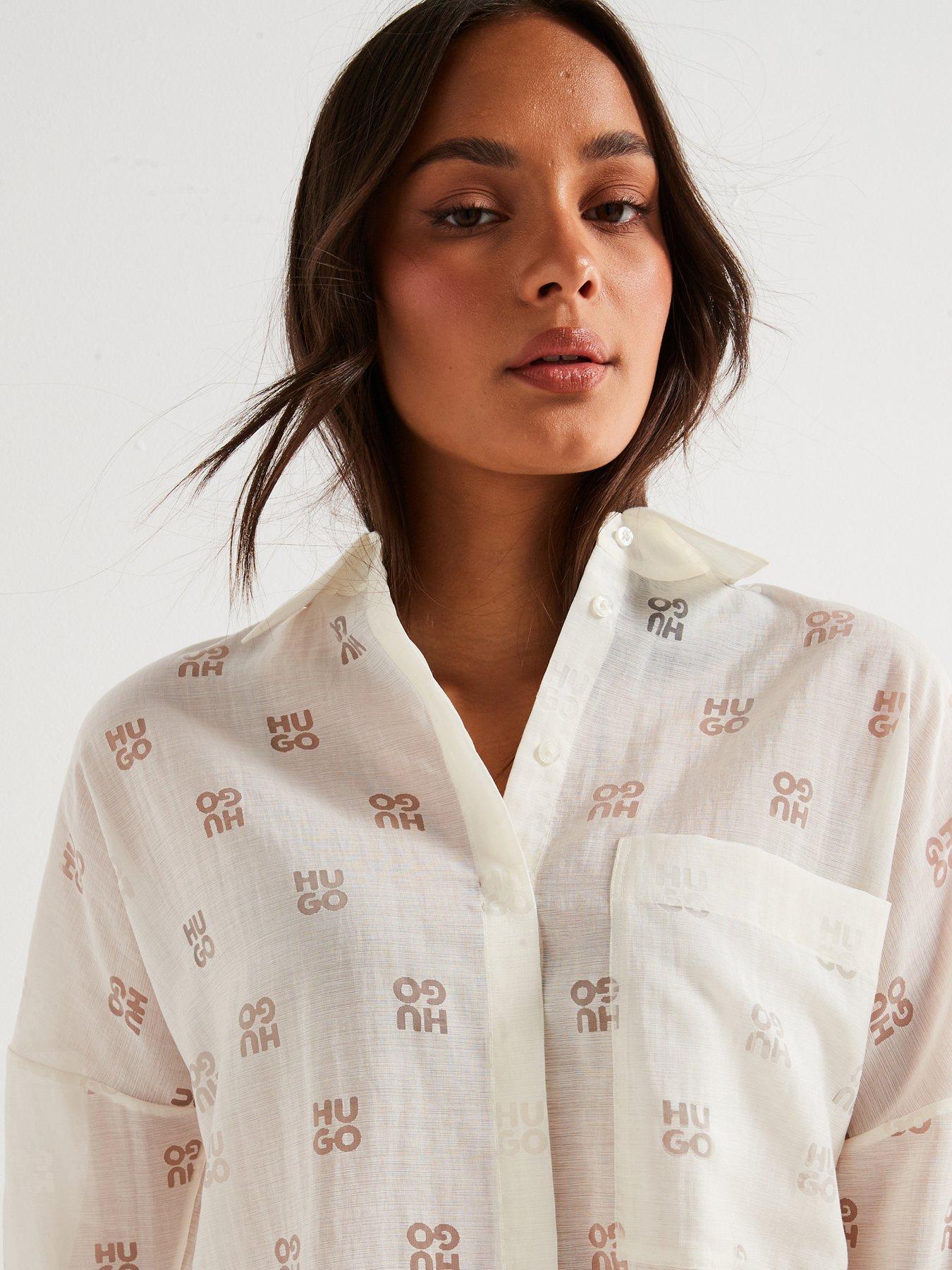 hugo-essence-all-over-logo-shirt-whiteoutfit