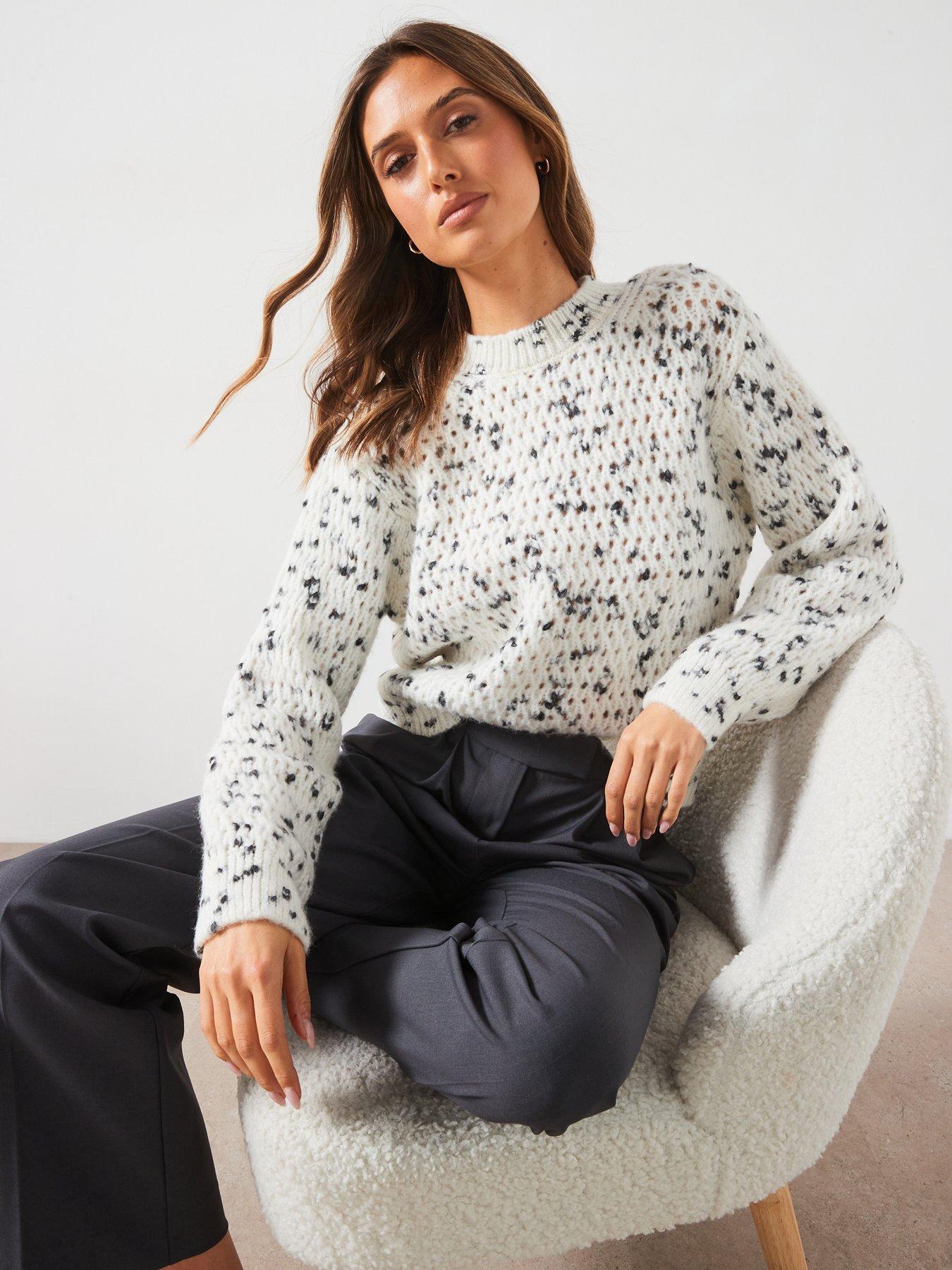 mango-texture-marl-jumper-whitedetail