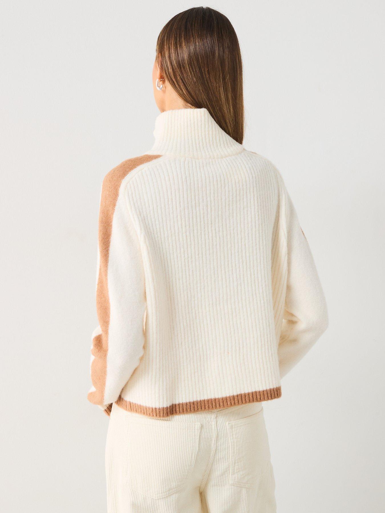 mango-quarter-zip-knitted-jumper-creambeigestillFront