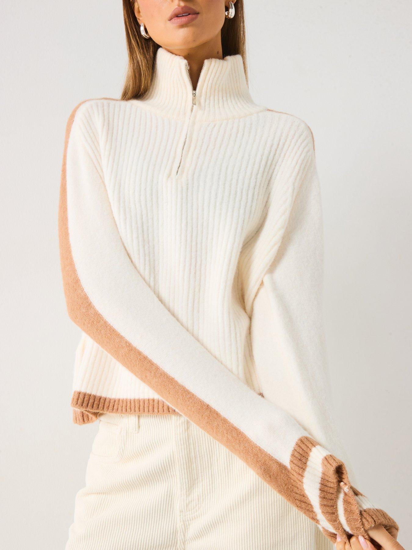 mango-quarter-zip-knitted-jumper-creambeigedetail