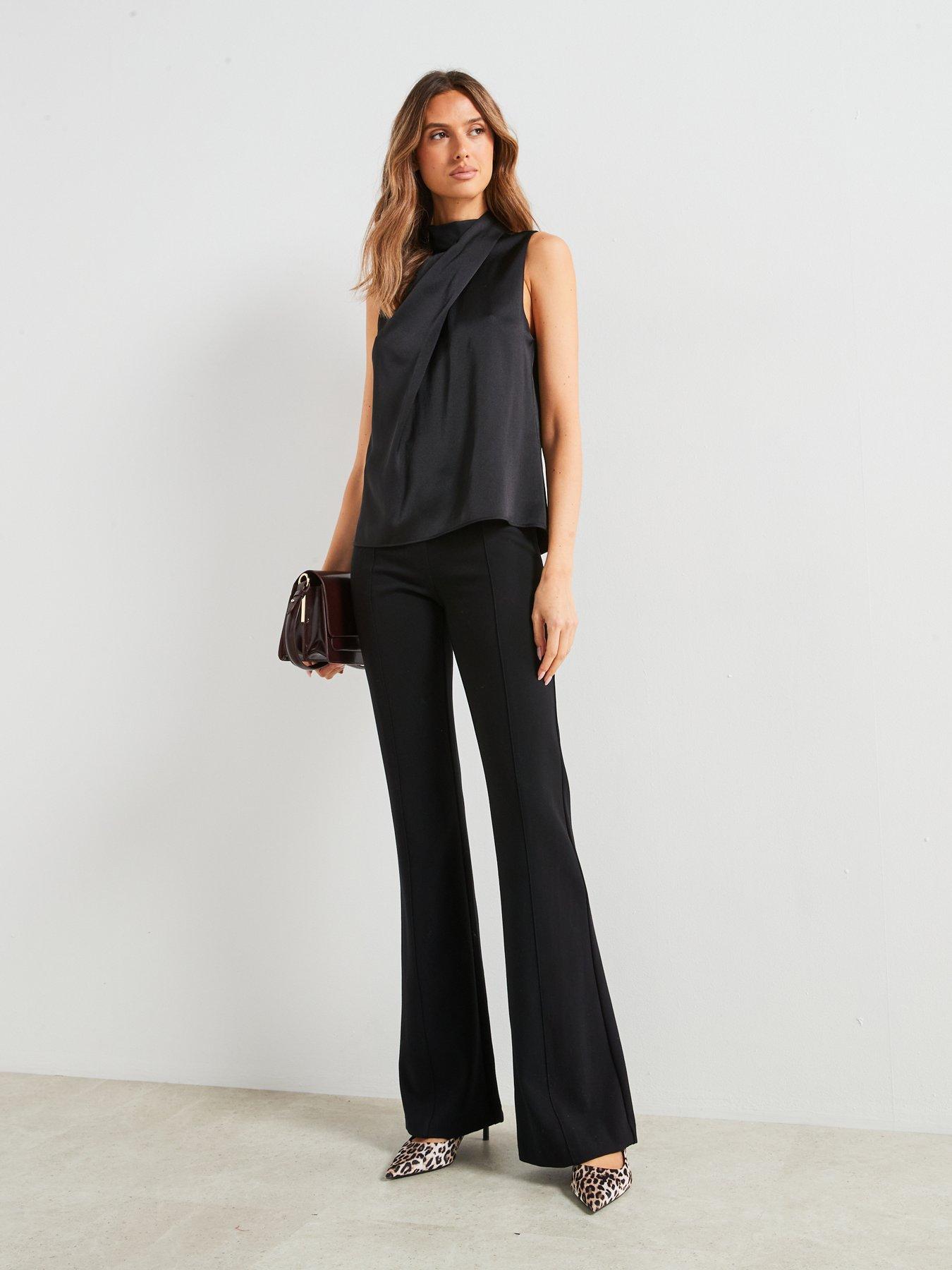 mango-satin-cross-neck-blouse-blackback