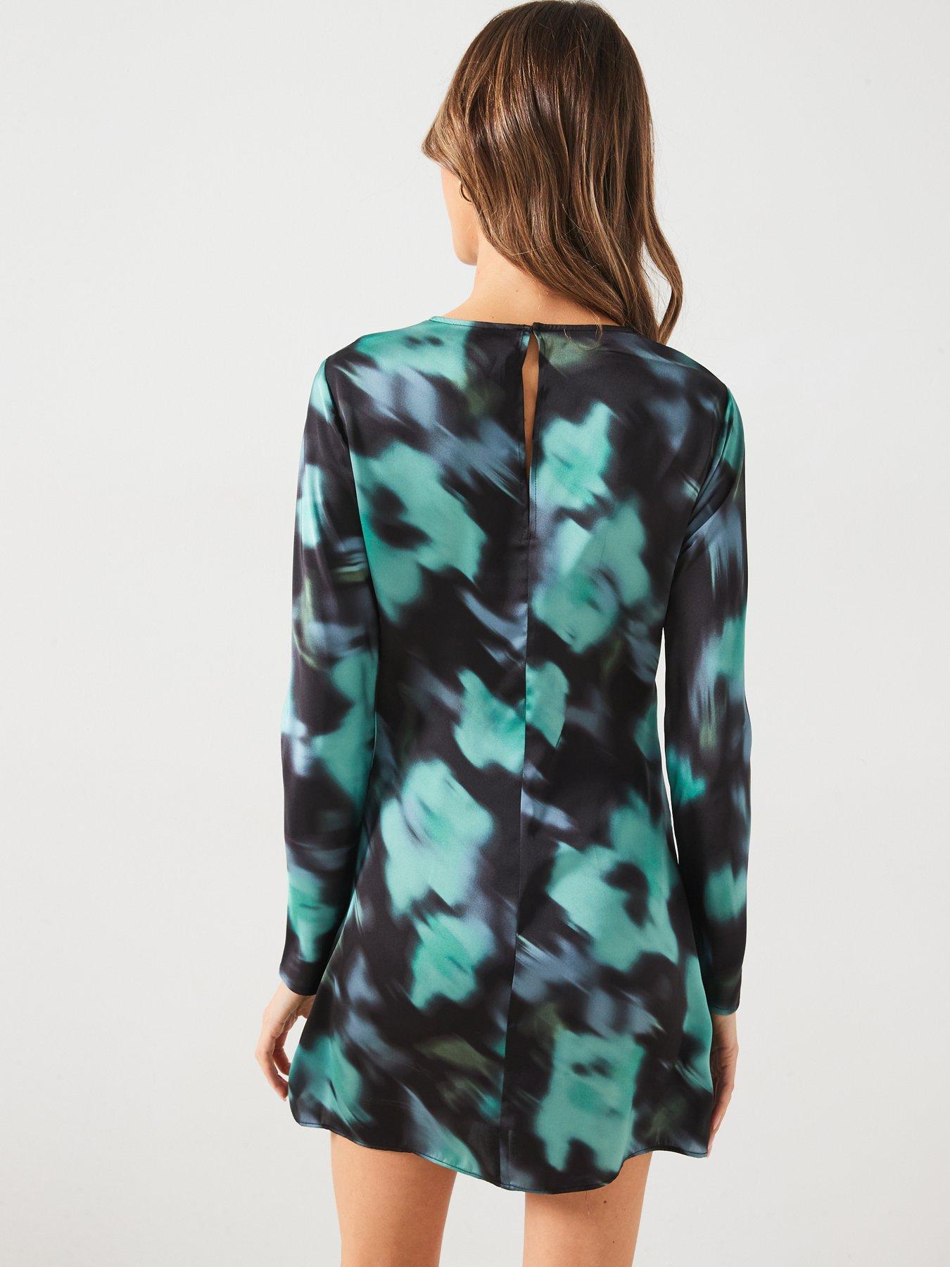 mango-printed-short-dress-blackgreenstillFront