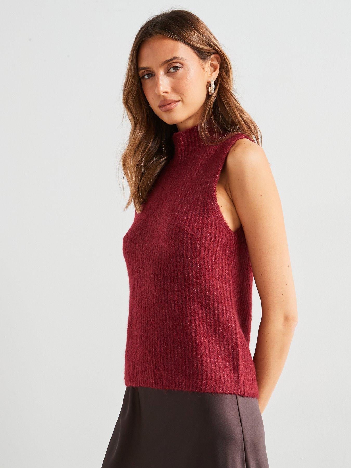 mango-sleeveless-knitted-topdetail