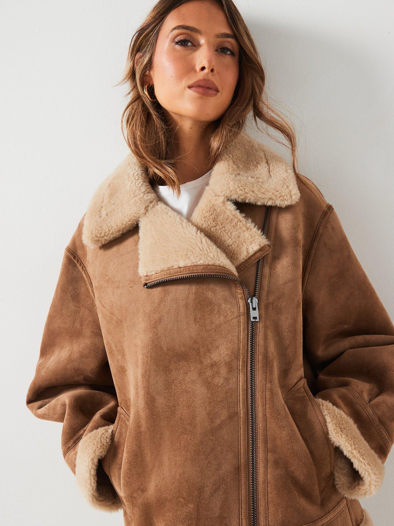 mango-tan-jacket-with-shearling-effect-liningoutfit