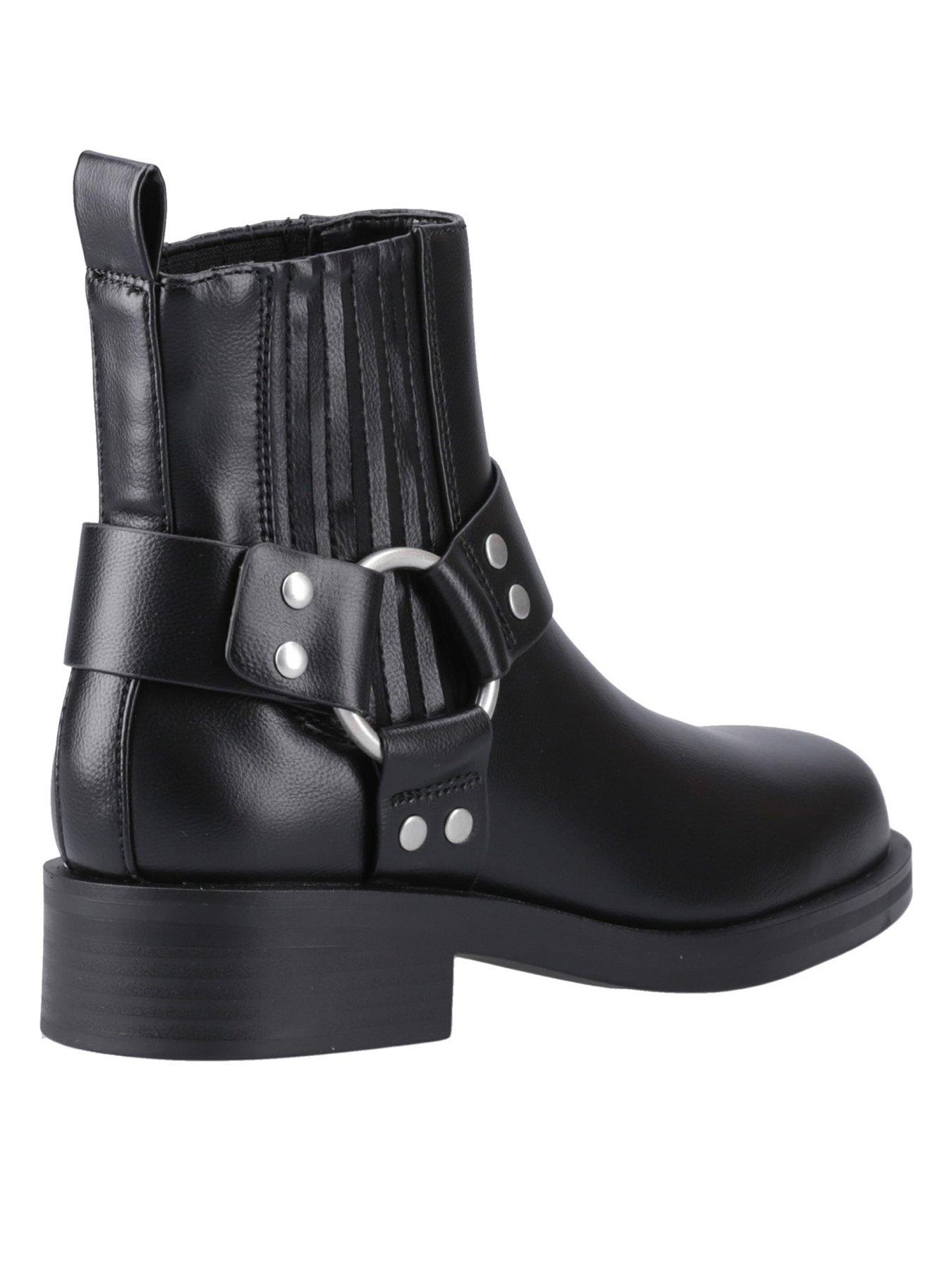 only-bax-pu-short-biker-boot-blackback