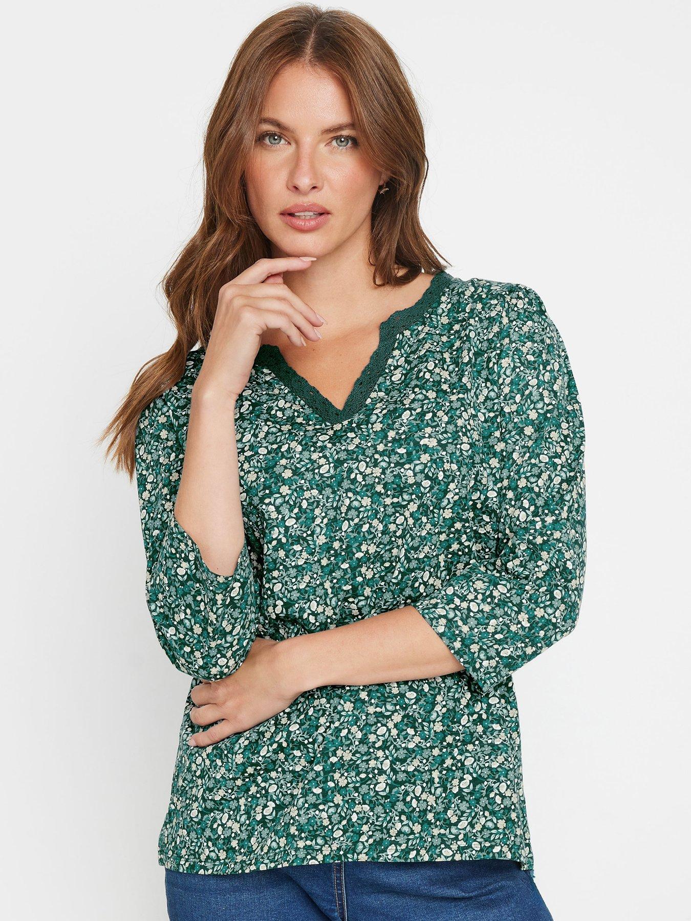 mco-2-pack-34-sleeve-top-tealoutfit