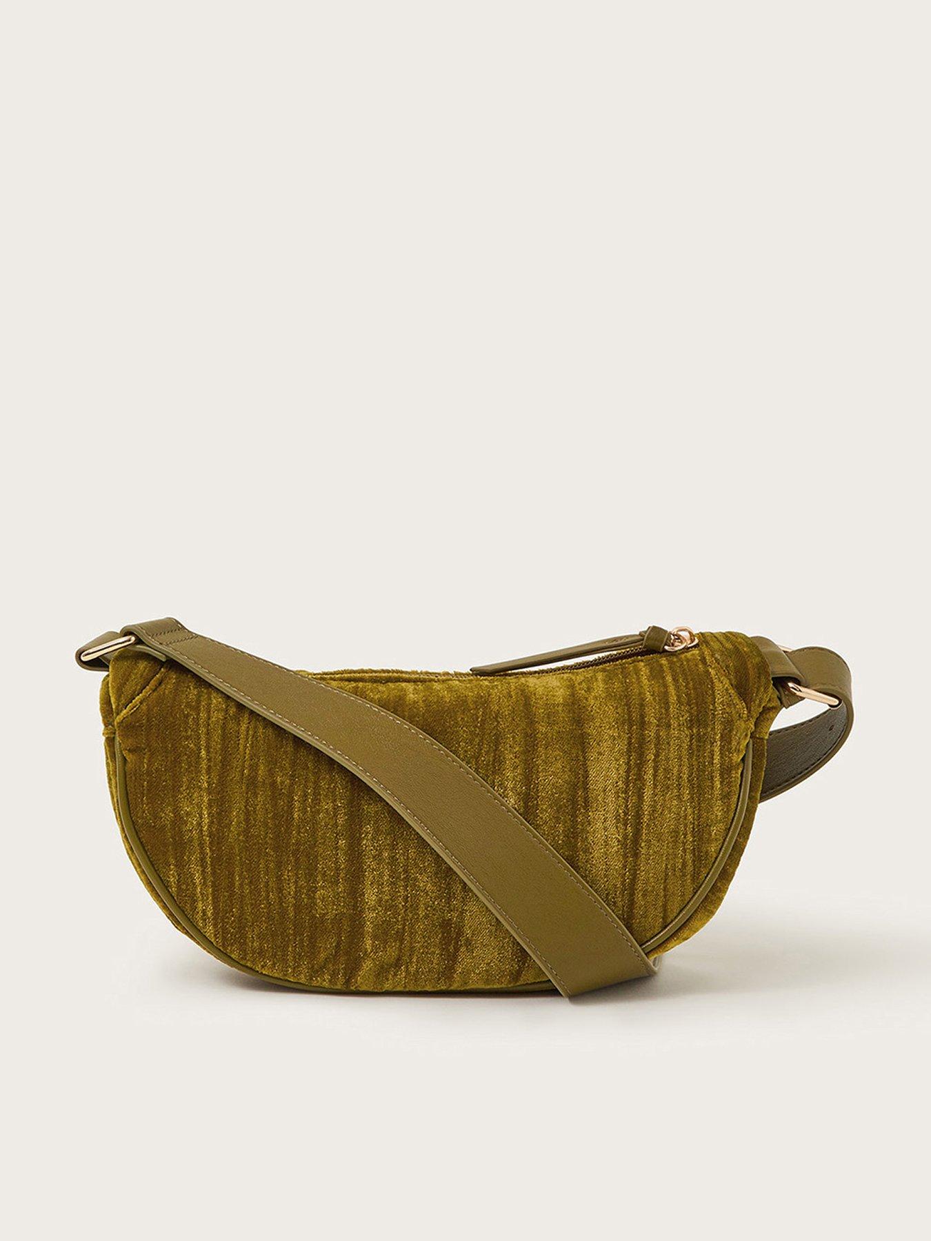 monsoon-val-crushed-velvet-bag-olive