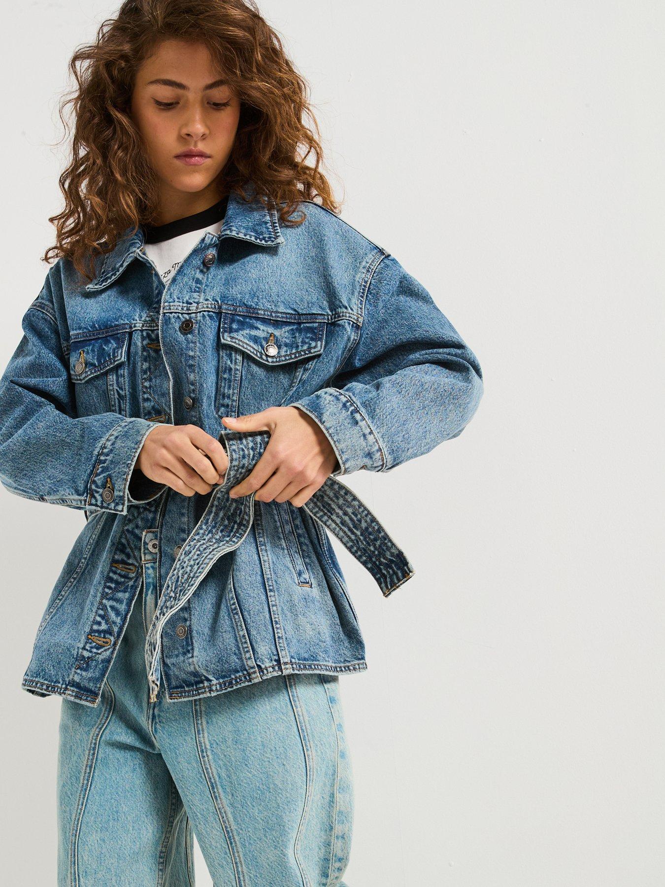 hugo-icon-tie-waist-denim-jacket-bluedetail