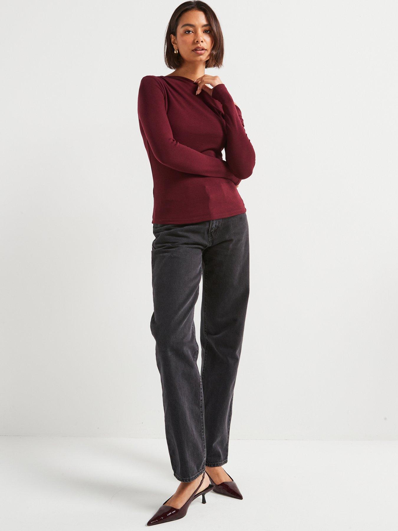 mango-burgundy-draped-asymmetrical-topback