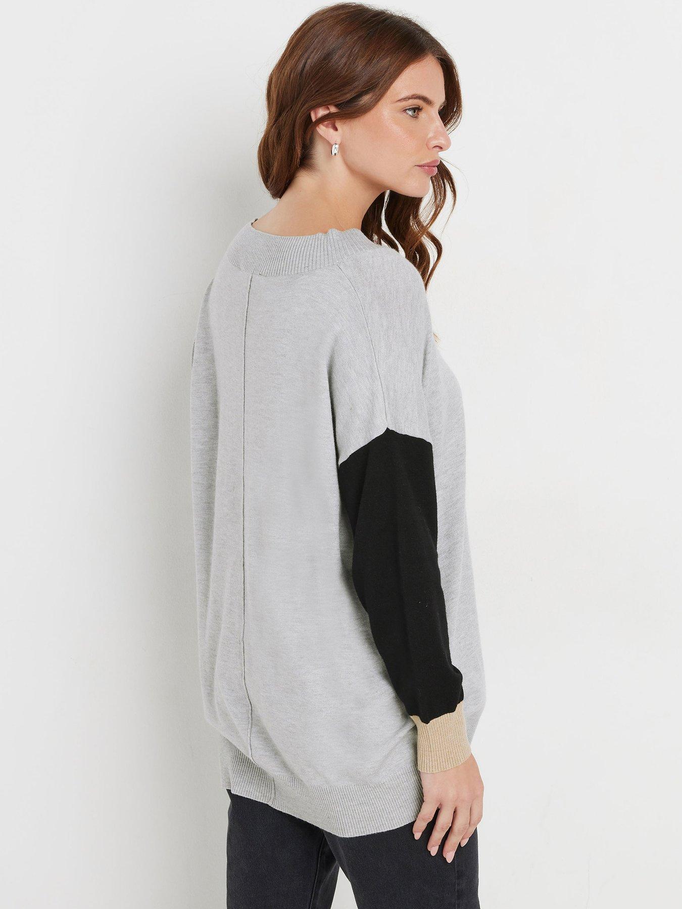 mco-colourblock-v-neck-jumper-greystillFront