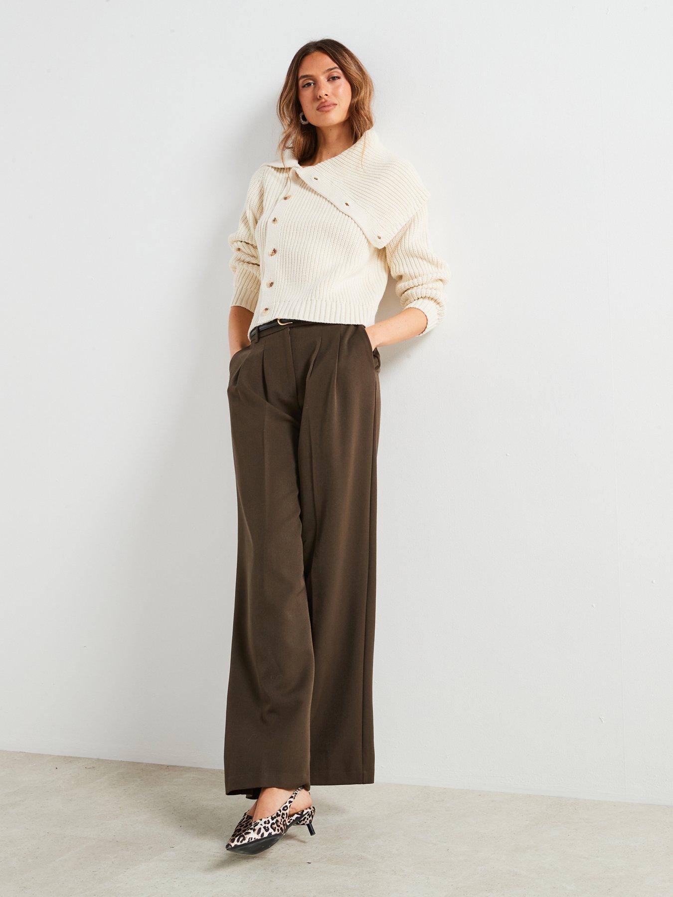 Image 3 of 6 of Mango Funnel-Neck Buttoned Sweater - Cream