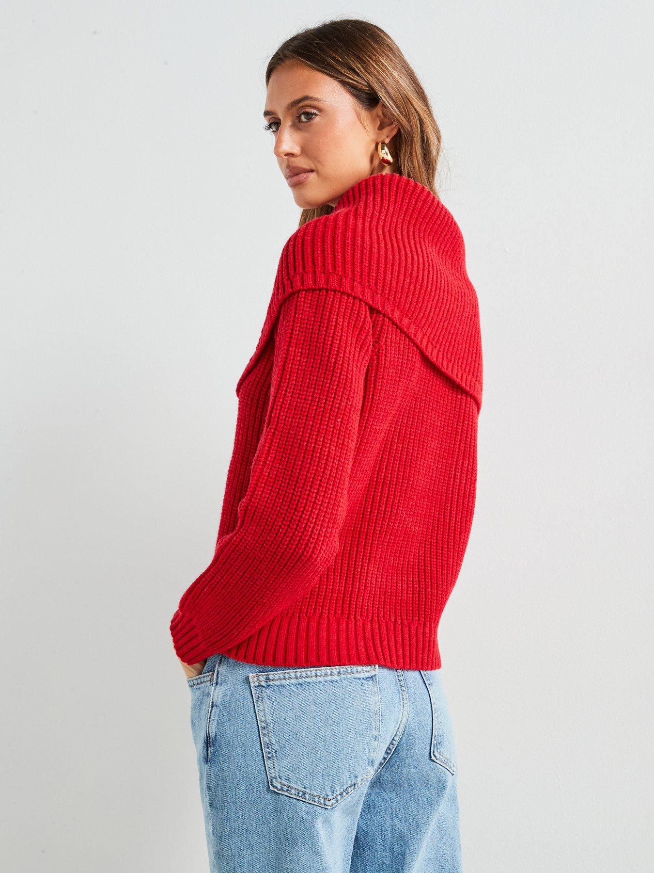 mango-funnel-neck-buttoned-sweater-redstillFront