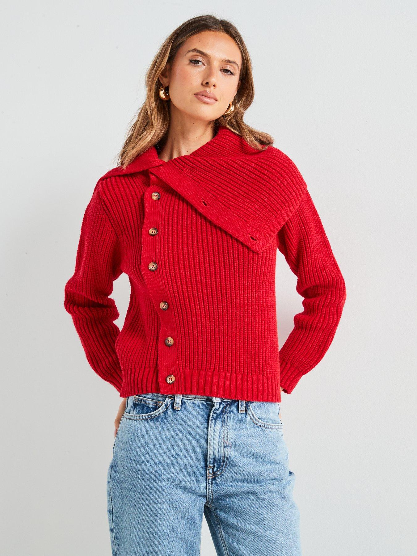 mango-funnel-neck-buttoned-sweater-redoutfit