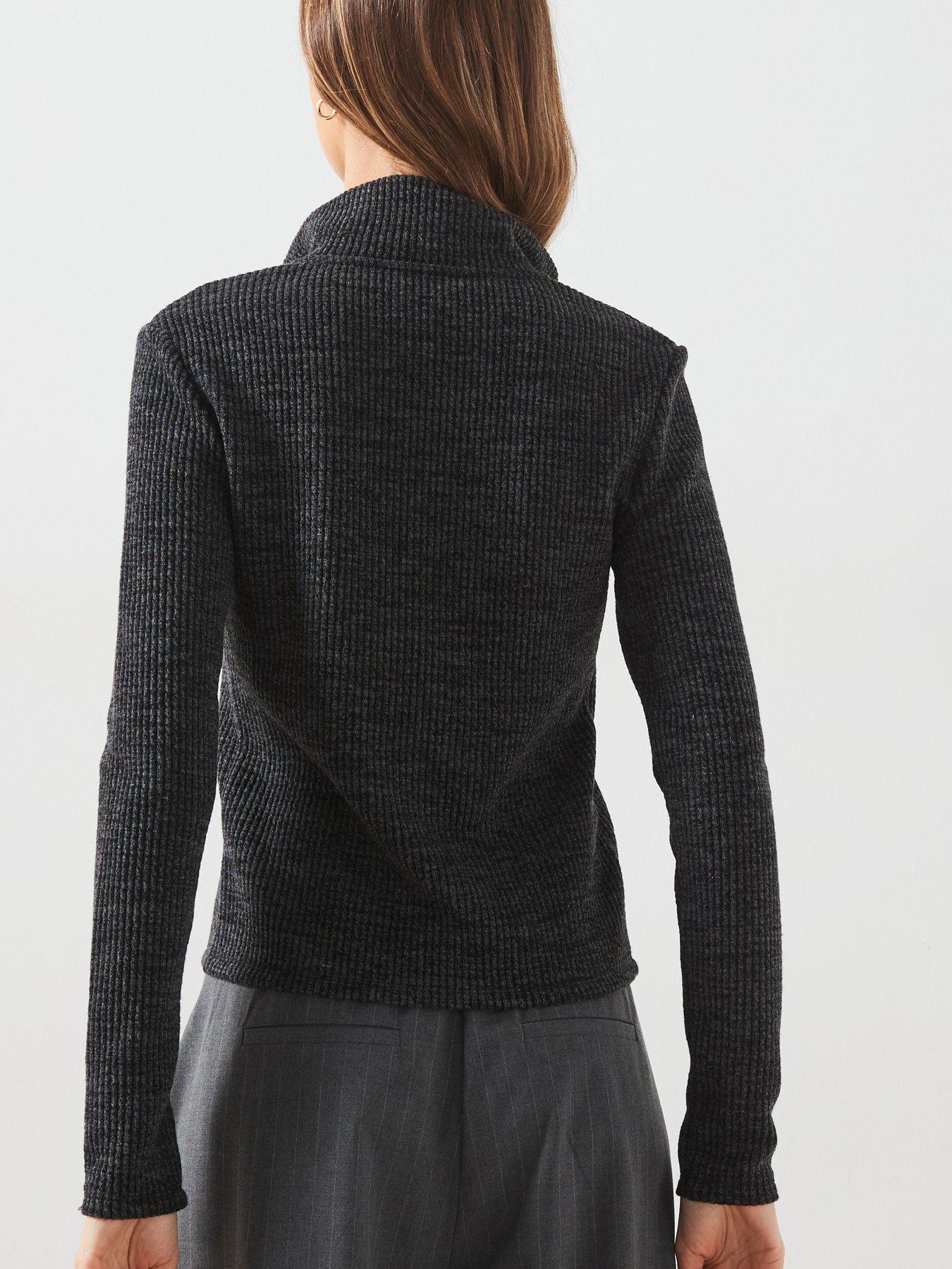 mango-zip-through-cardigan-greystillFront