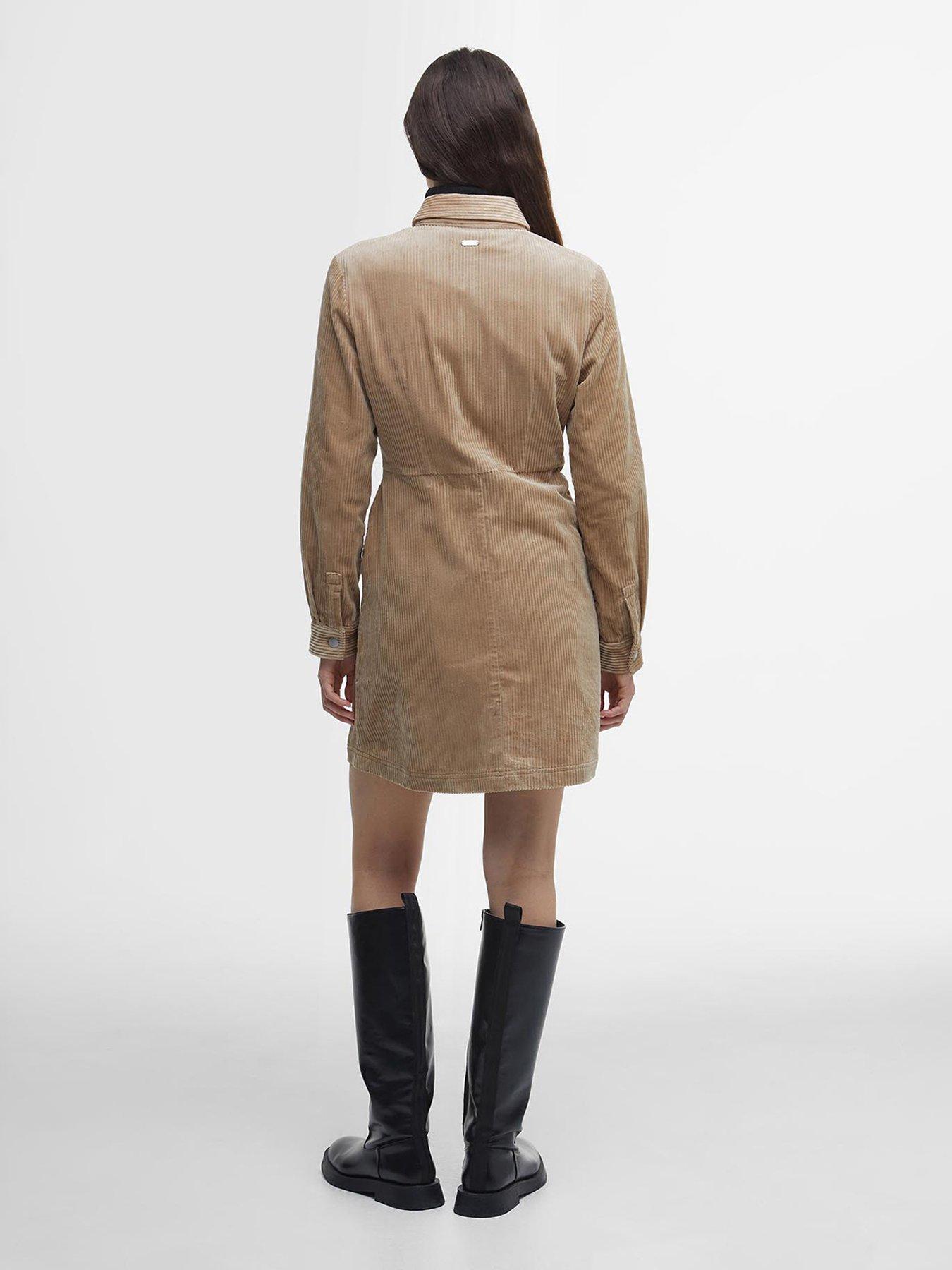 barbour-tessa-mini-dress-beigestillFront