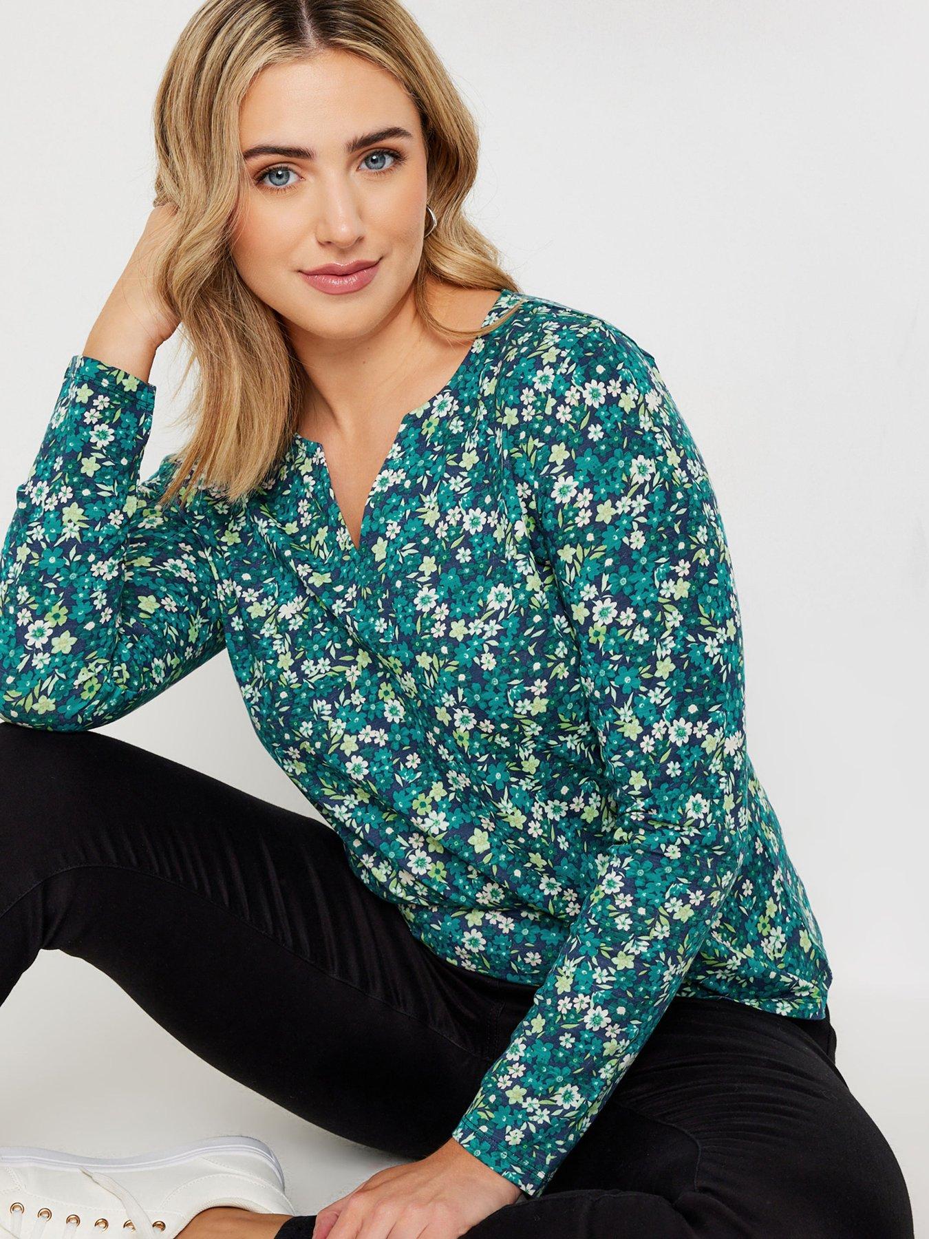 mco-ditsy-long-sleeve-notch-neck-top