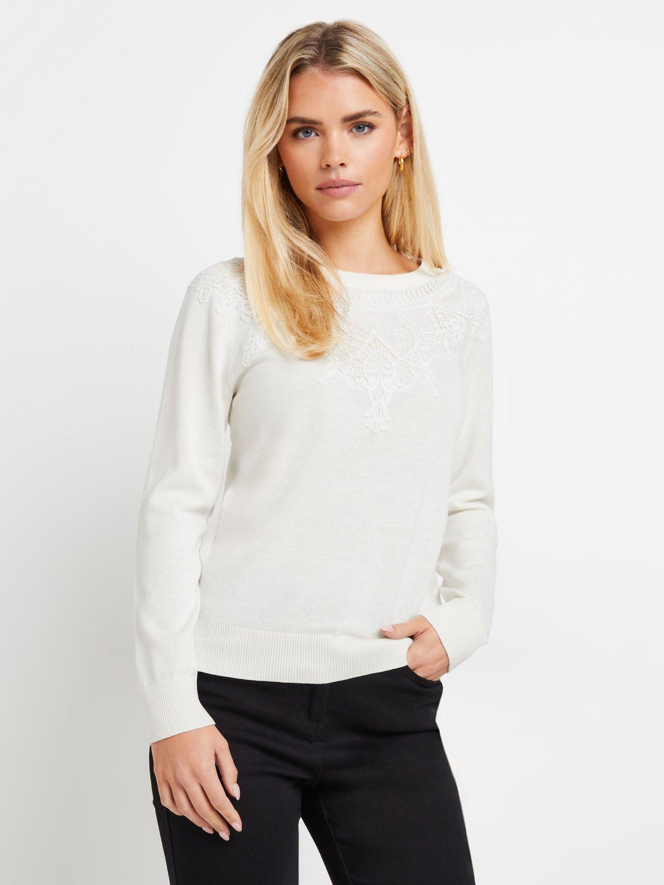 mco-petite-lace-trim-jumper