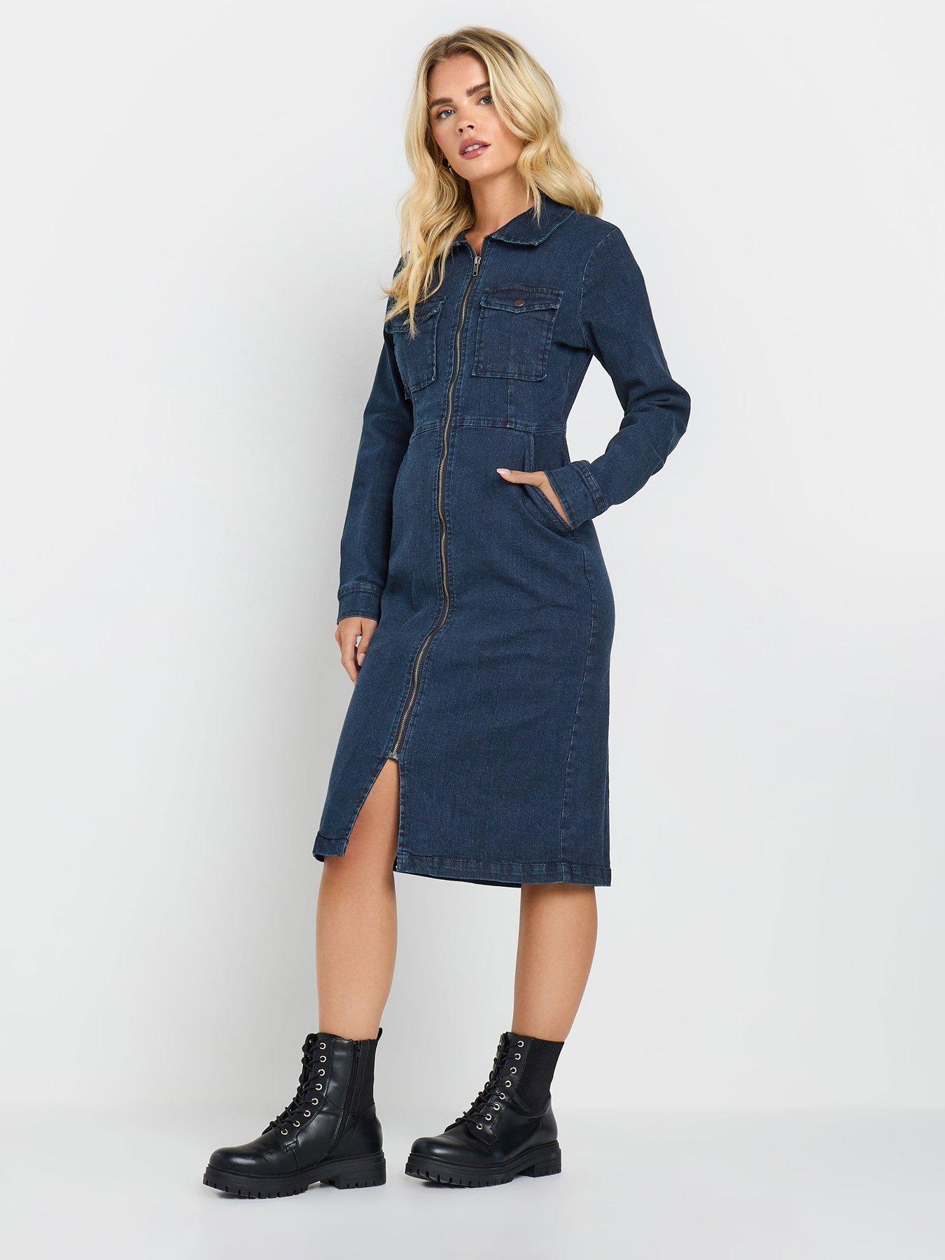 mco-petite-mid-wash-zip-through-dress