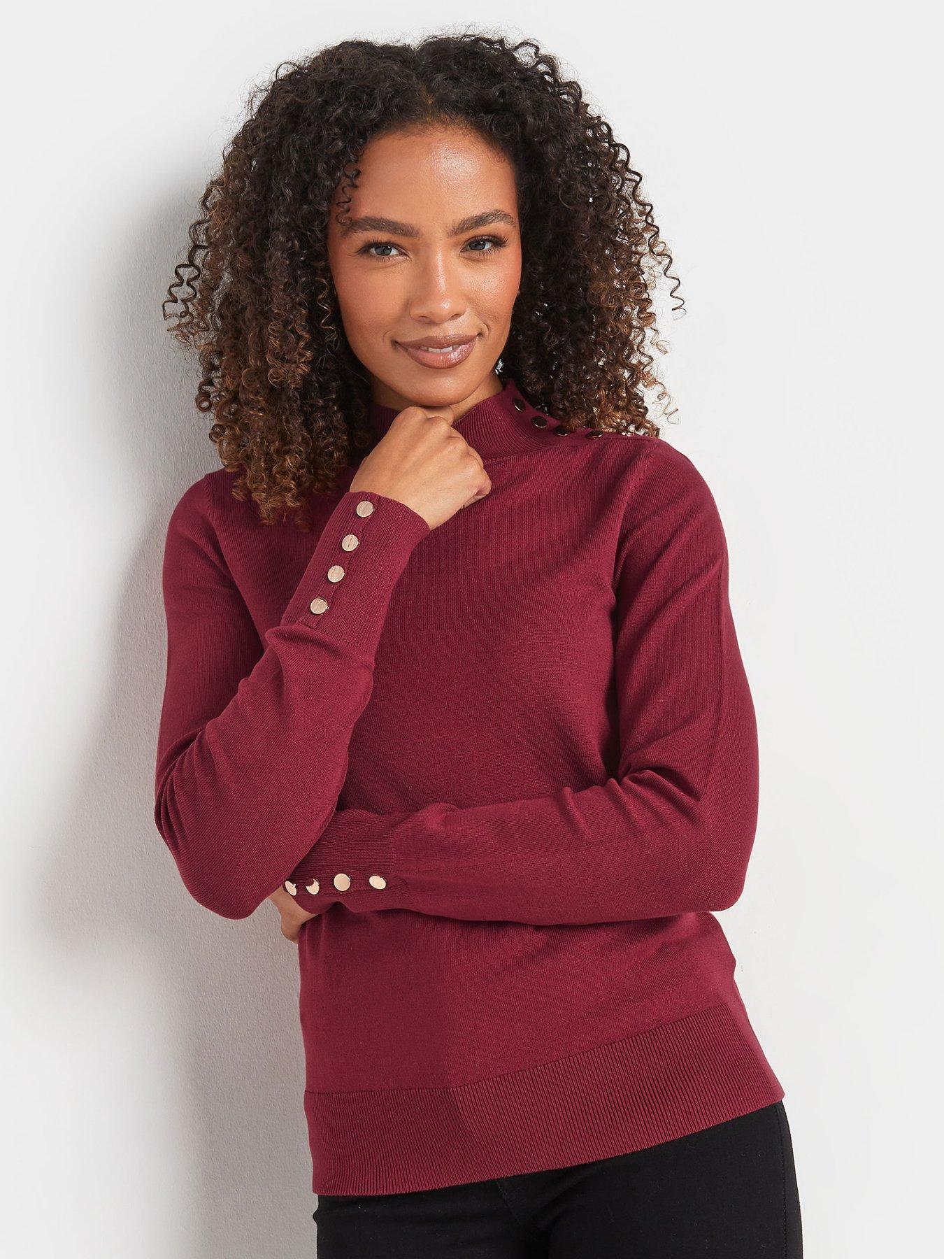 mco-button-detail-turtle-neck-jumper-red