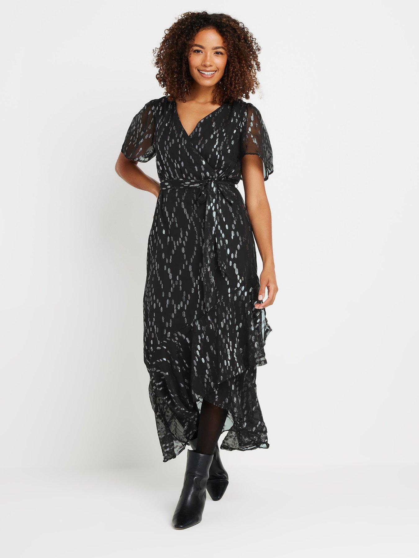 mco-metalic-ruffle-wrap-dress