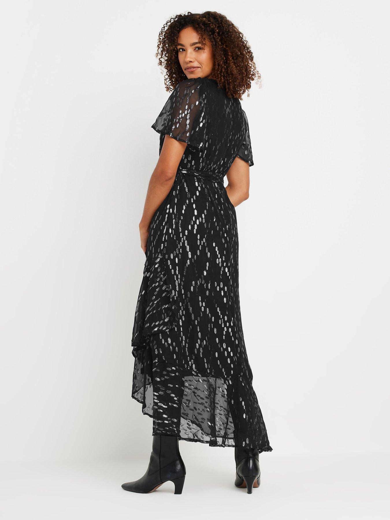 mco-metalic-ruffle-wrap-dressstillFront