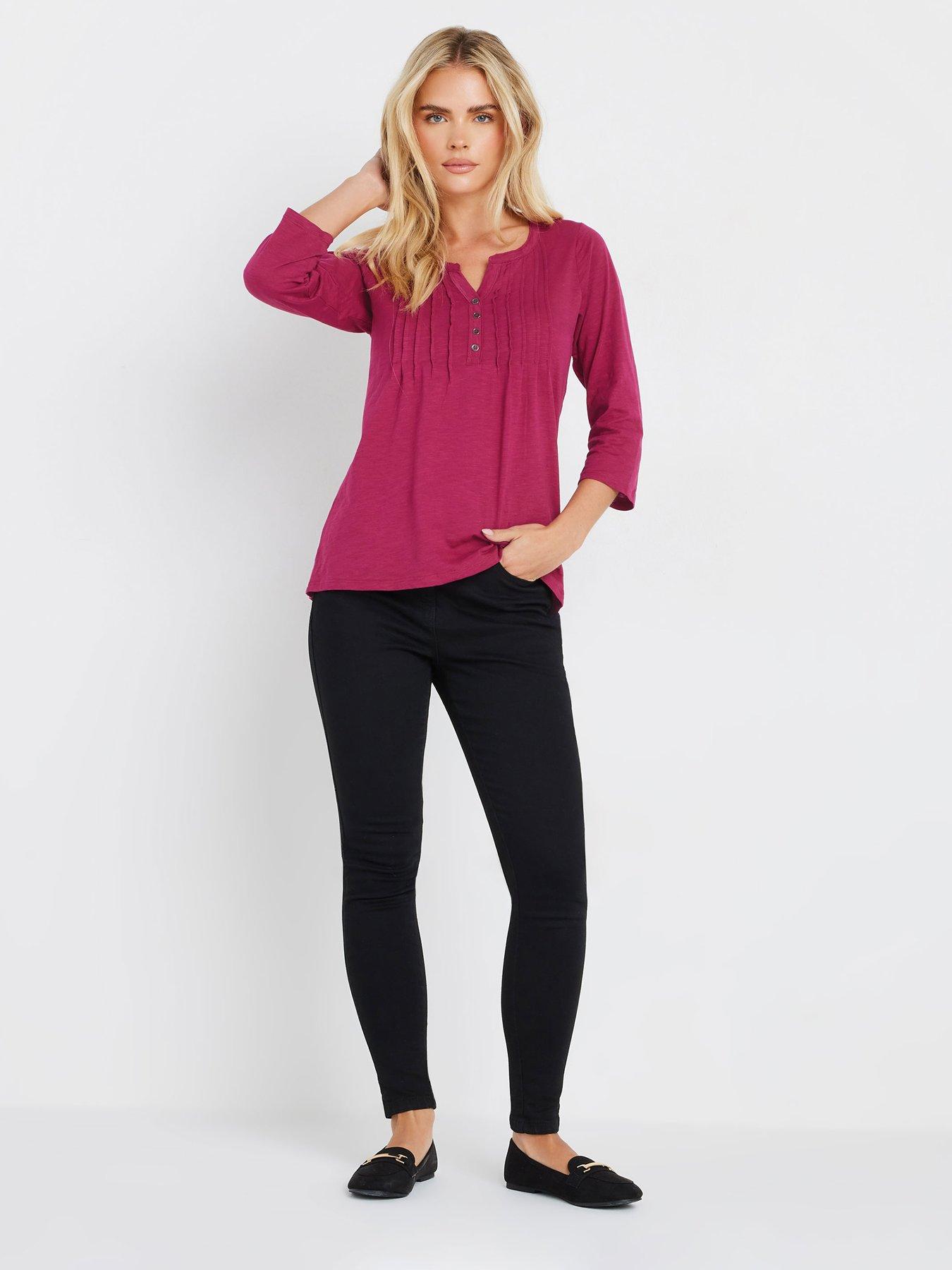 mco-petite-34-sleeve-top-pinkback