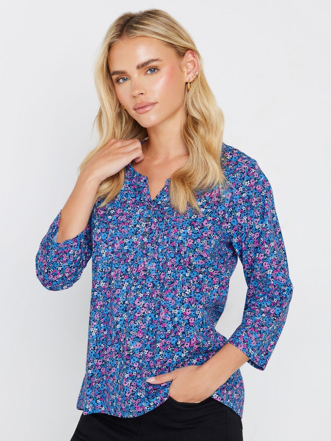 mco-petite-34-sleeve-top-pink