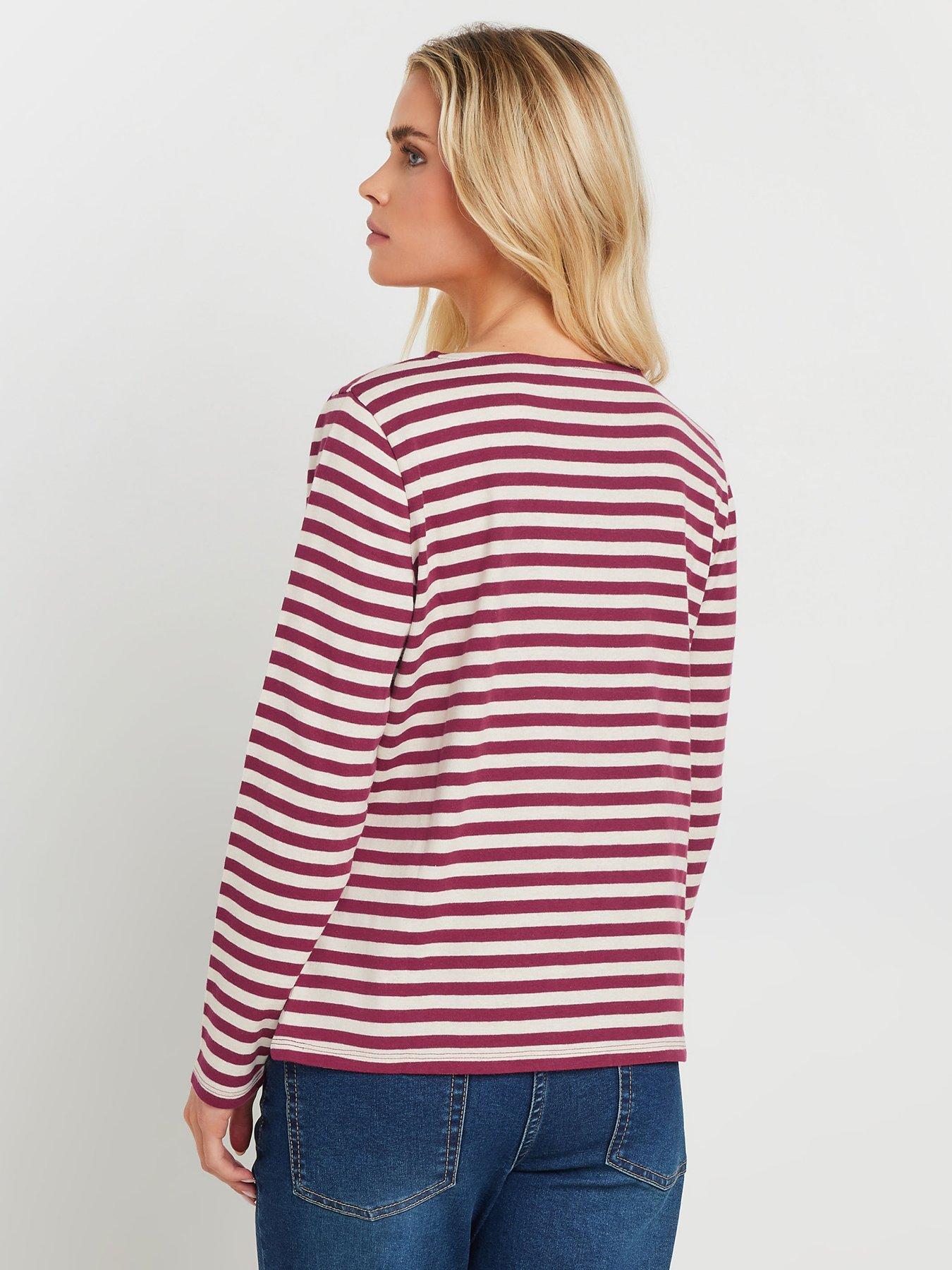 mco-petite-stripe-34-crew-neck-topstillFront