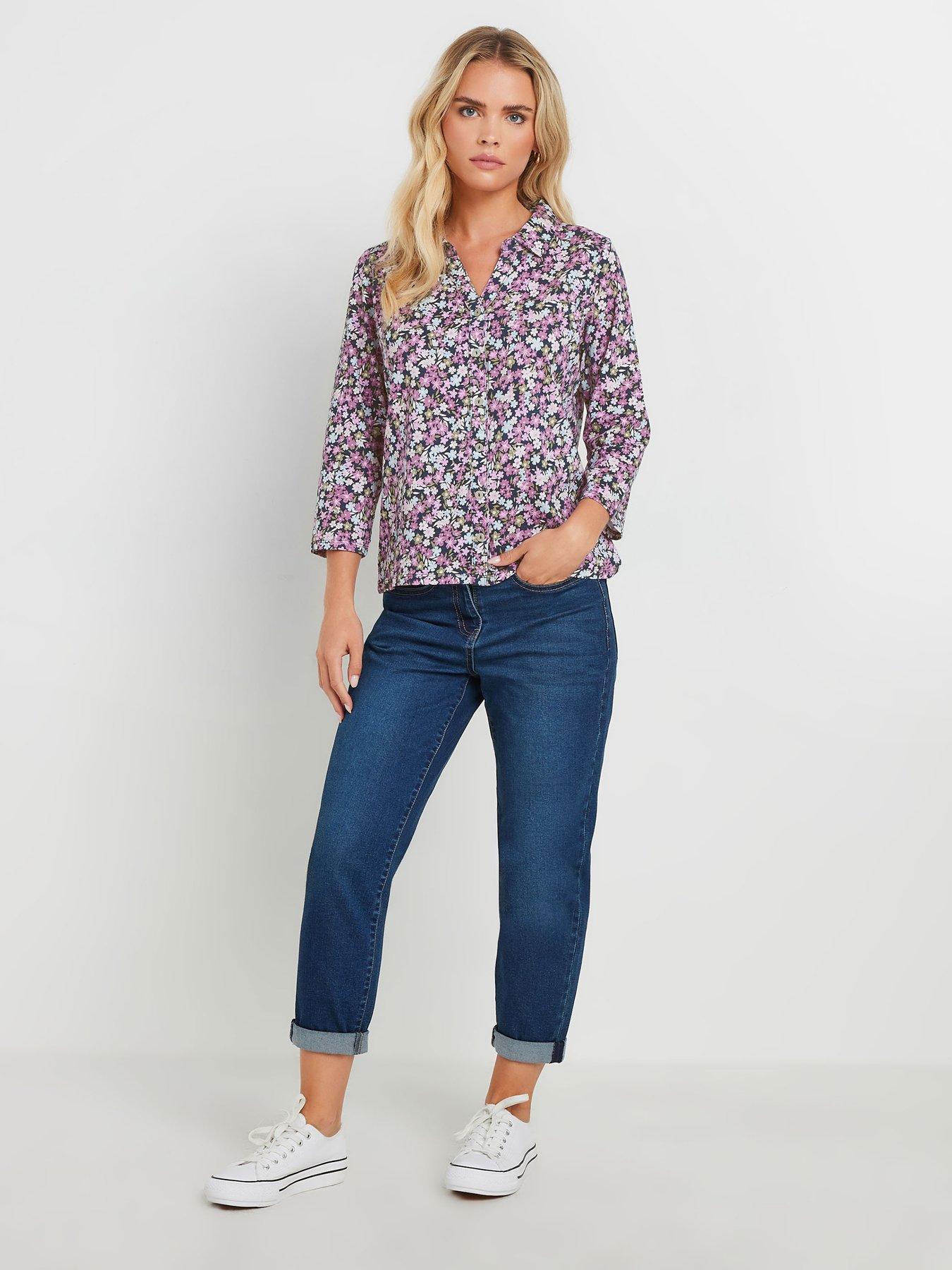 mco-petite-floral-collared-shirtback