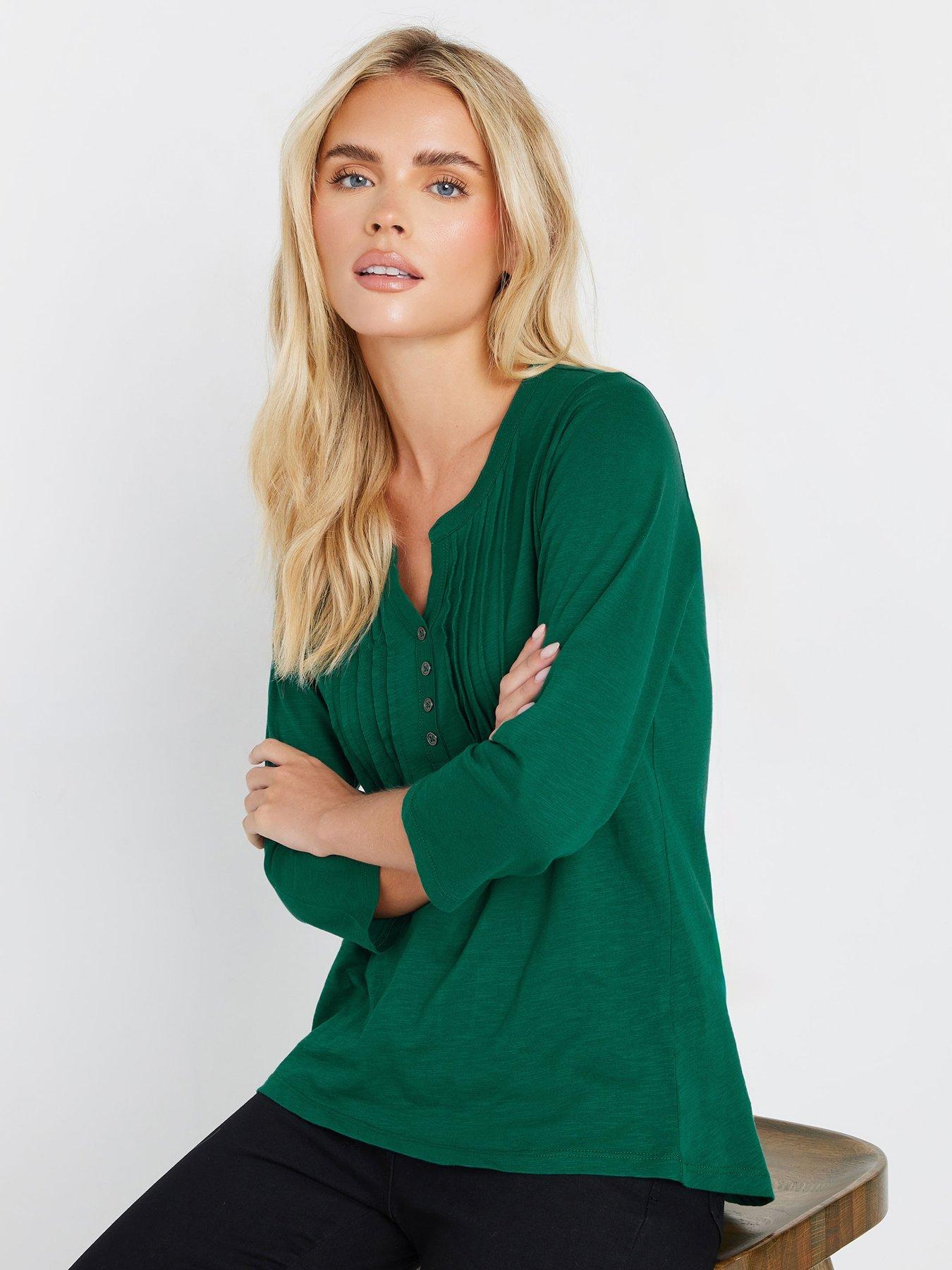 mco-petite-34-sleeve-henley-top