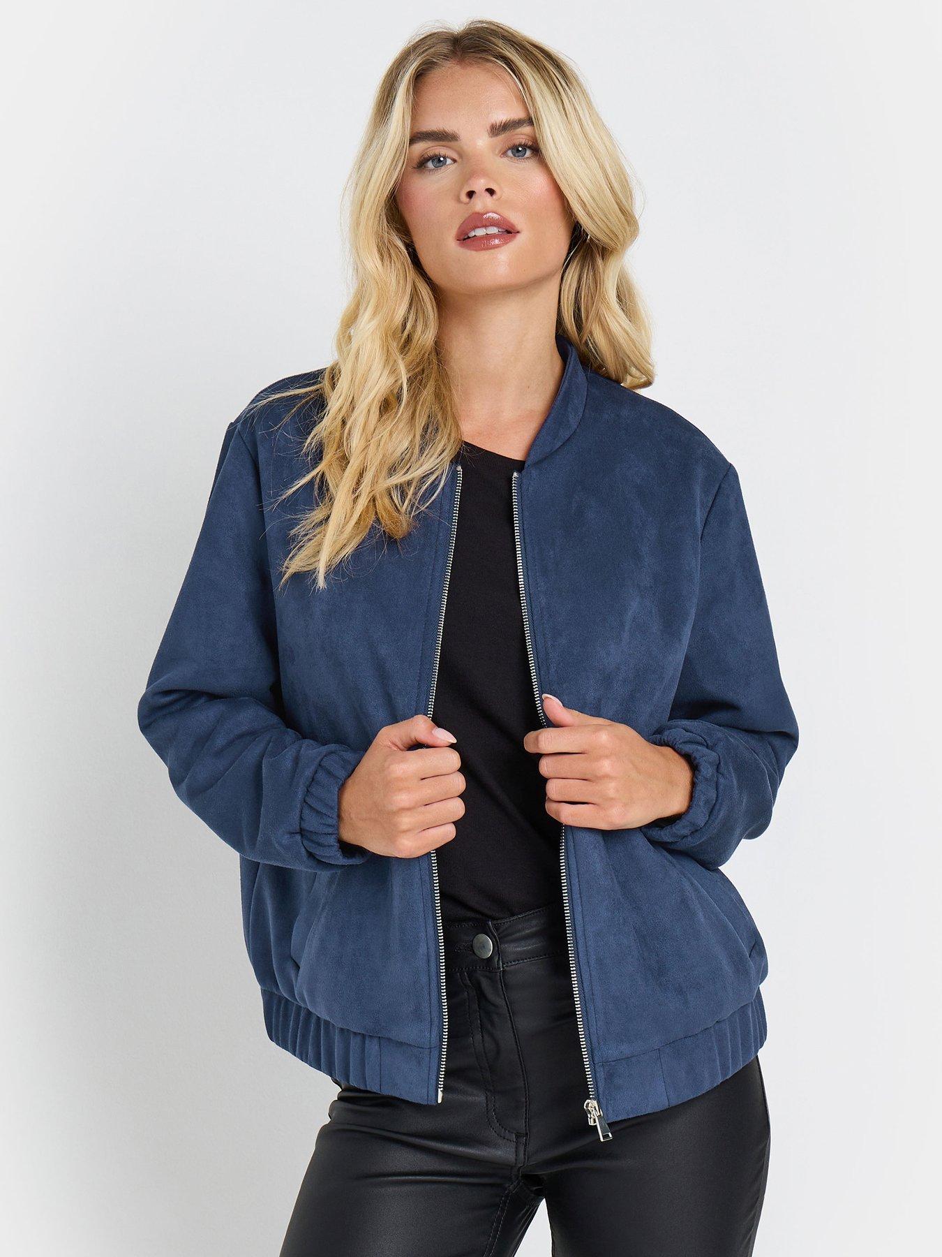 mco-petite-suede-bomber-jacket-blue