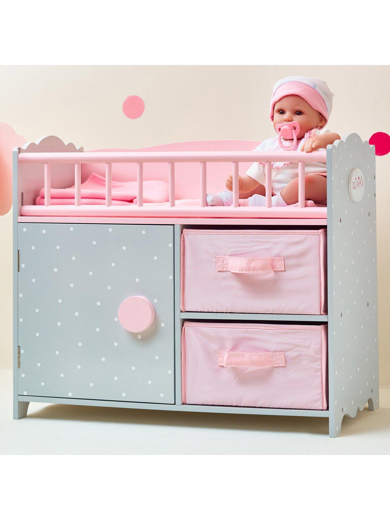 teamson-kids-princess-baby-doll-crib-with-cabinet-and-cubby-polka-dotsdetail