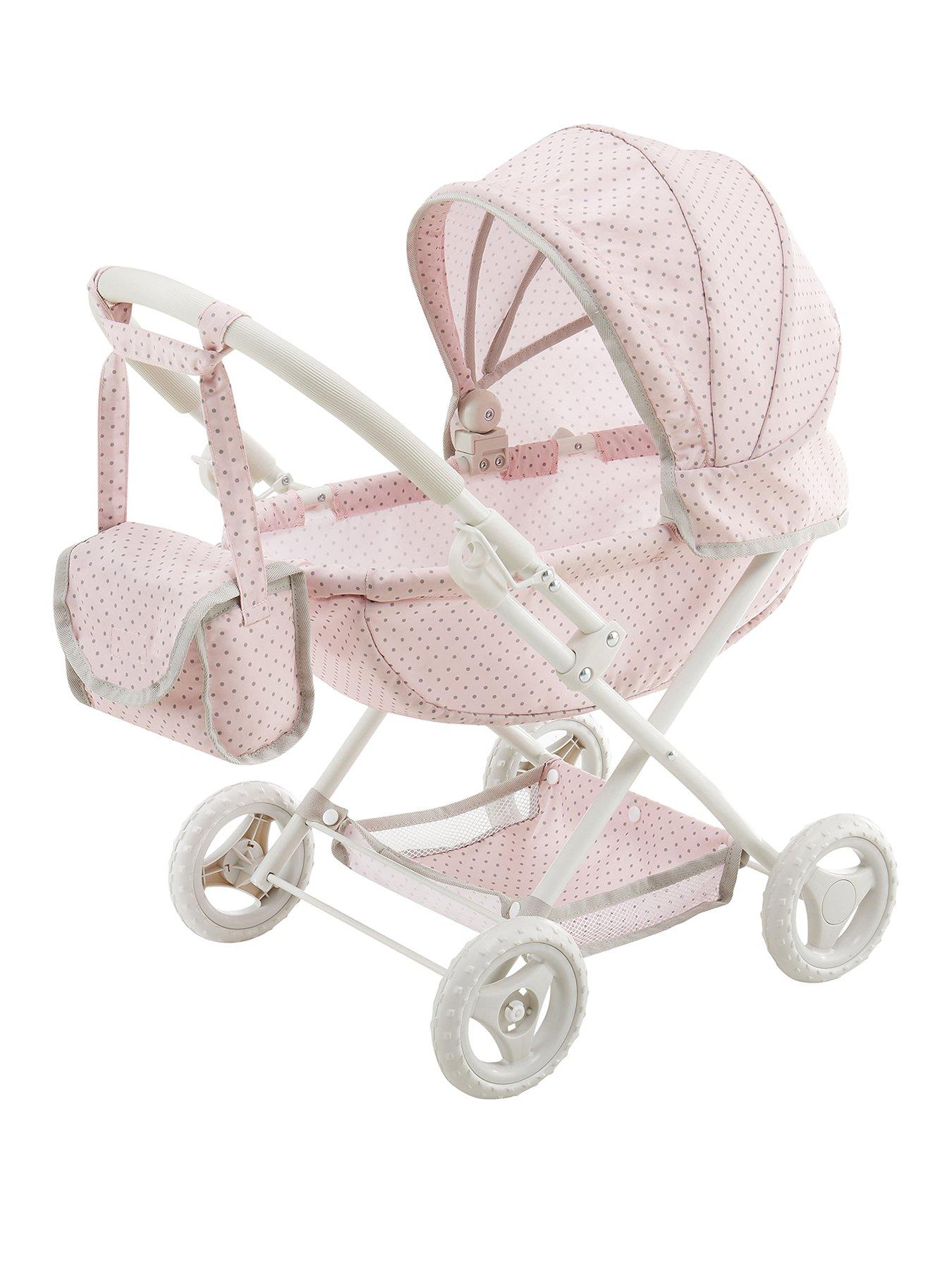 teamson-kids-olivias-little-world-princess-baby-doll-stroller-pink-grey