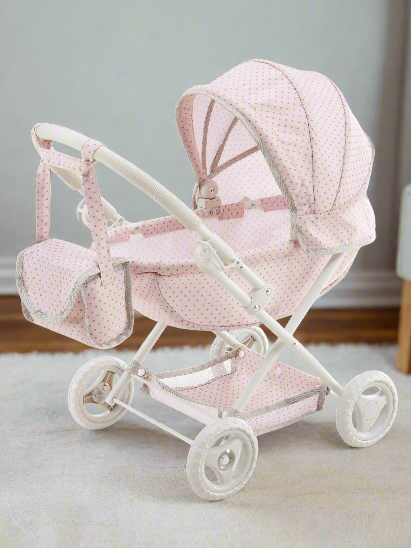 teamson-kids-olivias-little-world-princess-baby-doll-stroller-pink-greystillFront