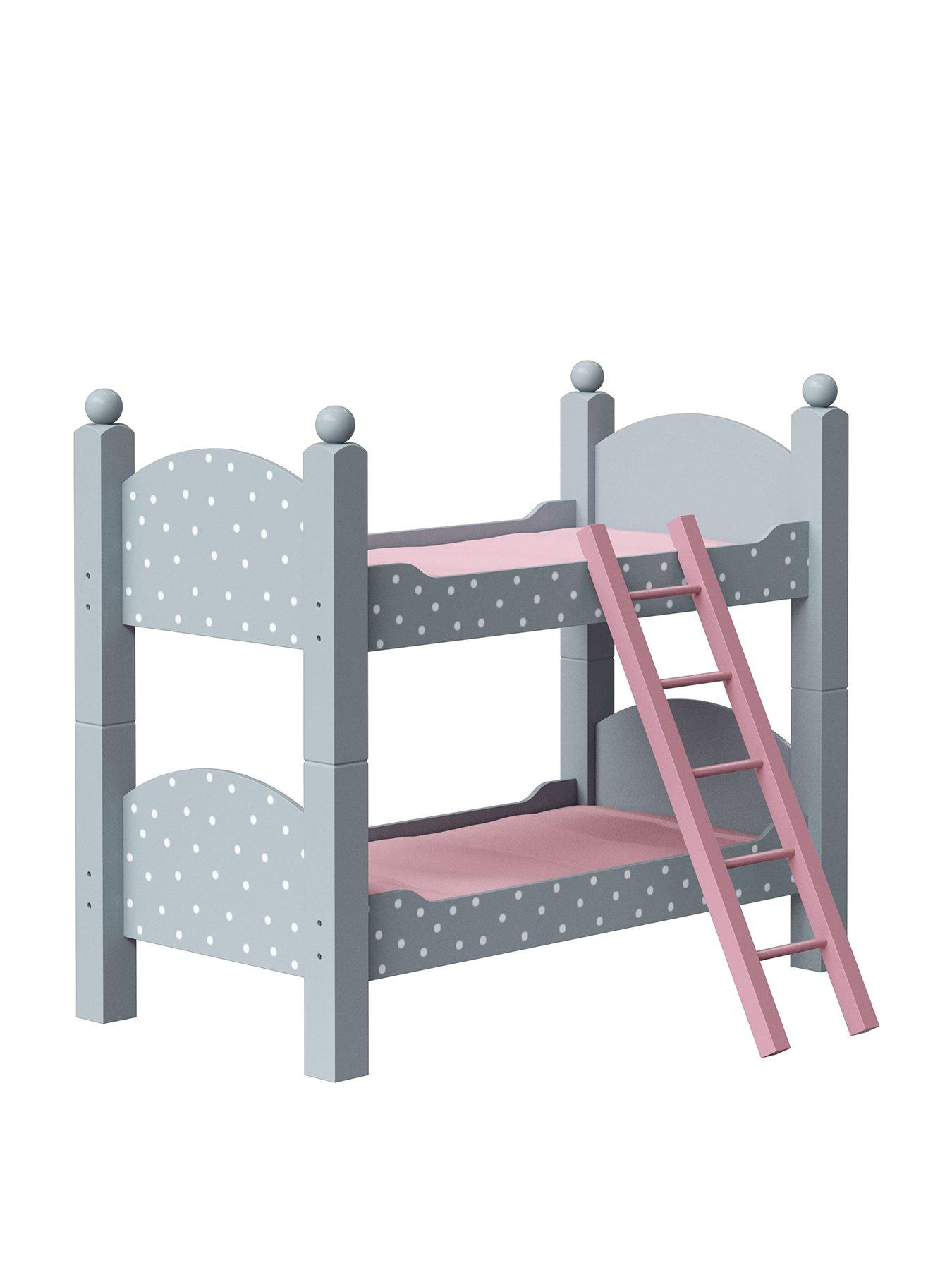 Teamson Kids Olivia's Little World Doll's Double Bunk Bed - Polka Dots