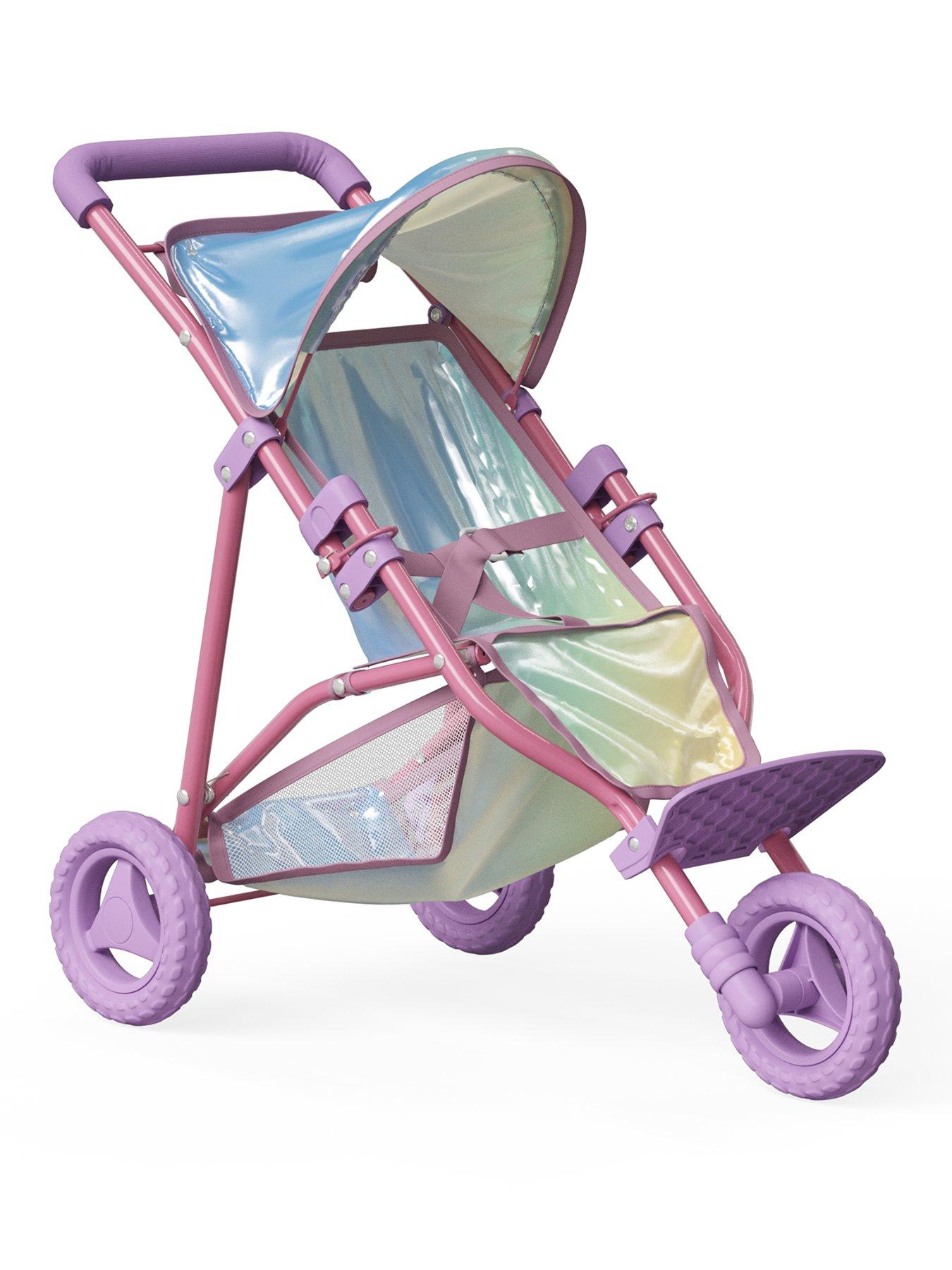 Teamson Kids Olivia's Little World - Magical Dreamland Baby Doll Jogging Stroller - Iridescent color