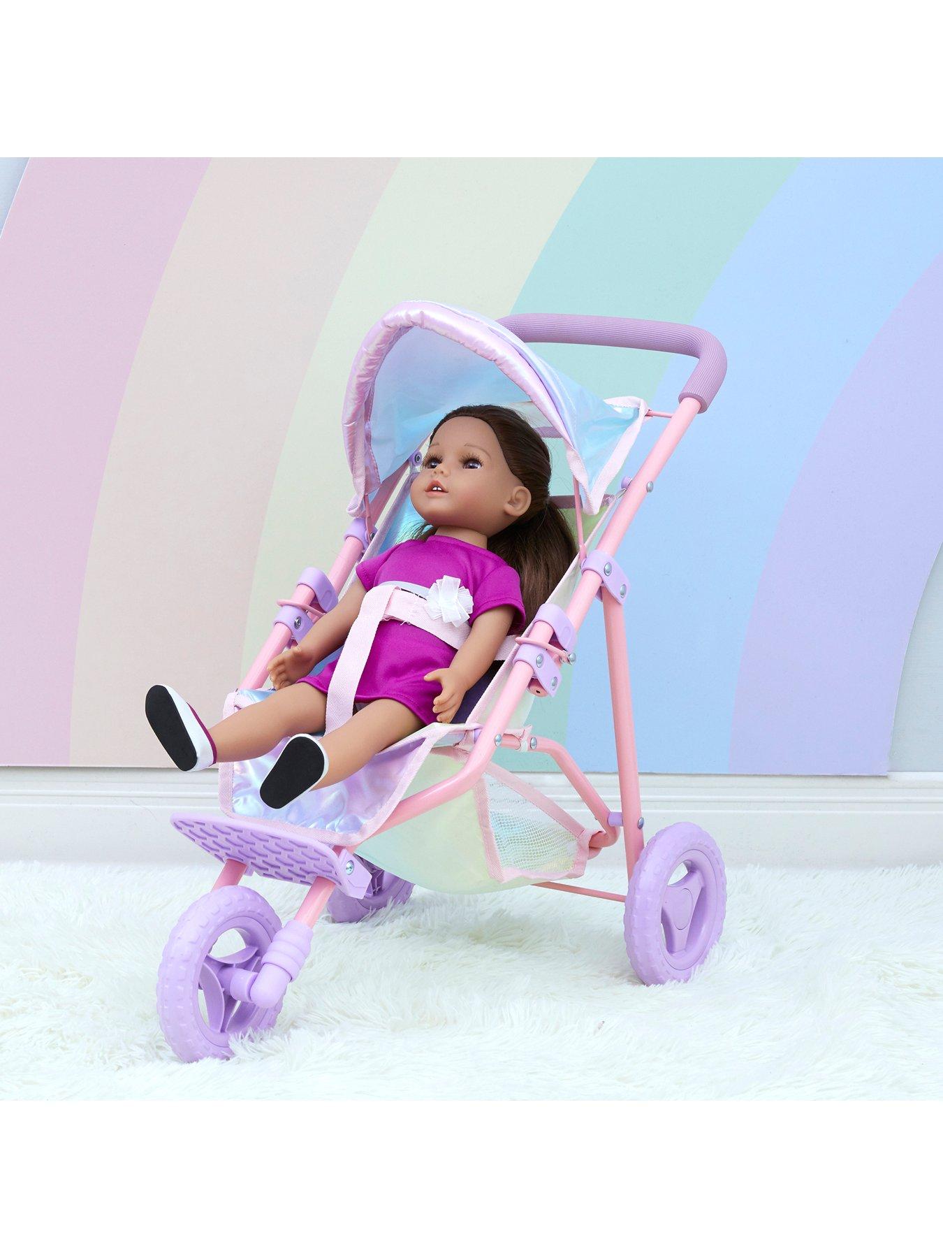 teamson-kids-olivias-little-world-magical-dreamland-baby-doll-jogging-stroller-iridescent-colorstillFront